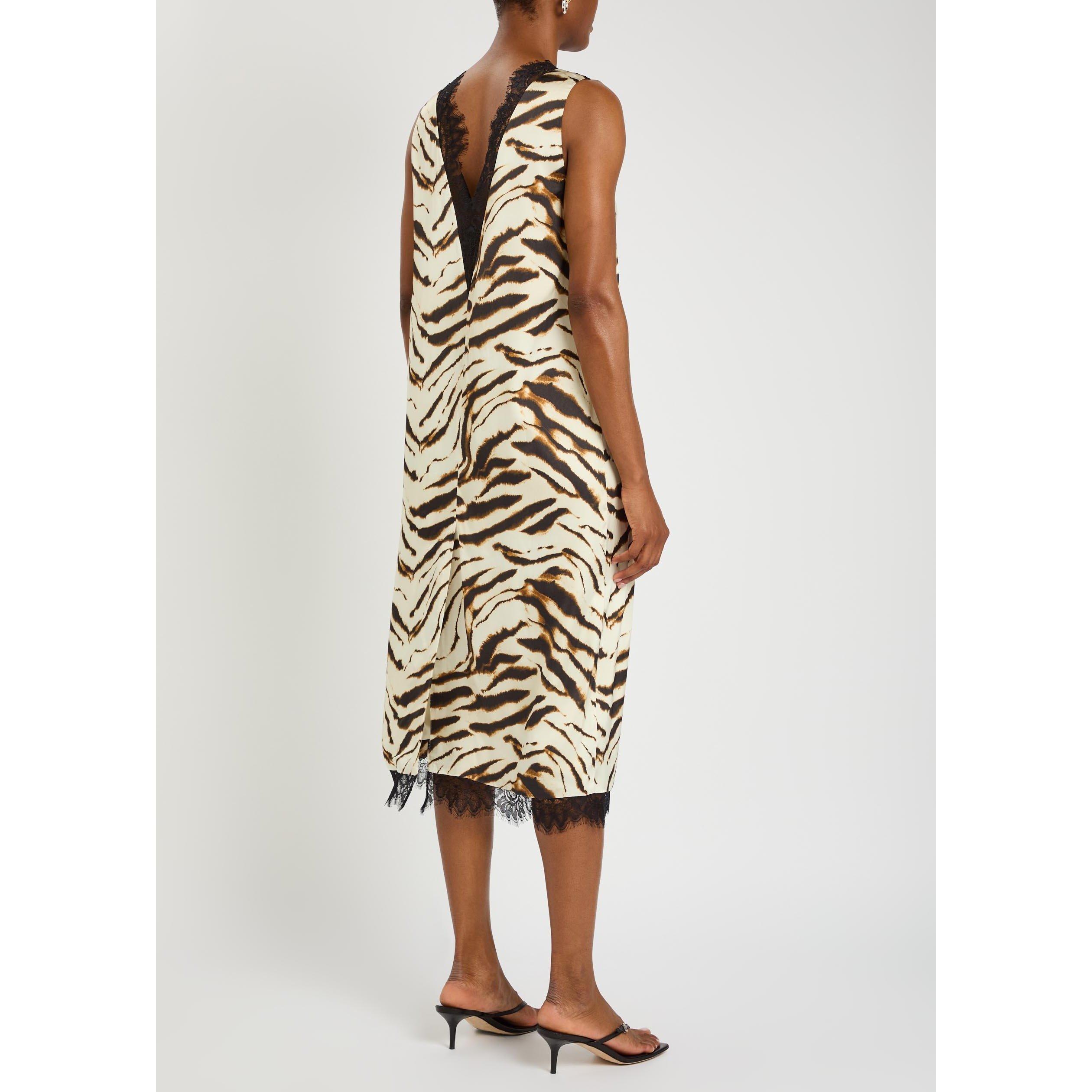 WHITE AND OTHER - Ganni - LD Stretch Satin V-neck Dress - 3