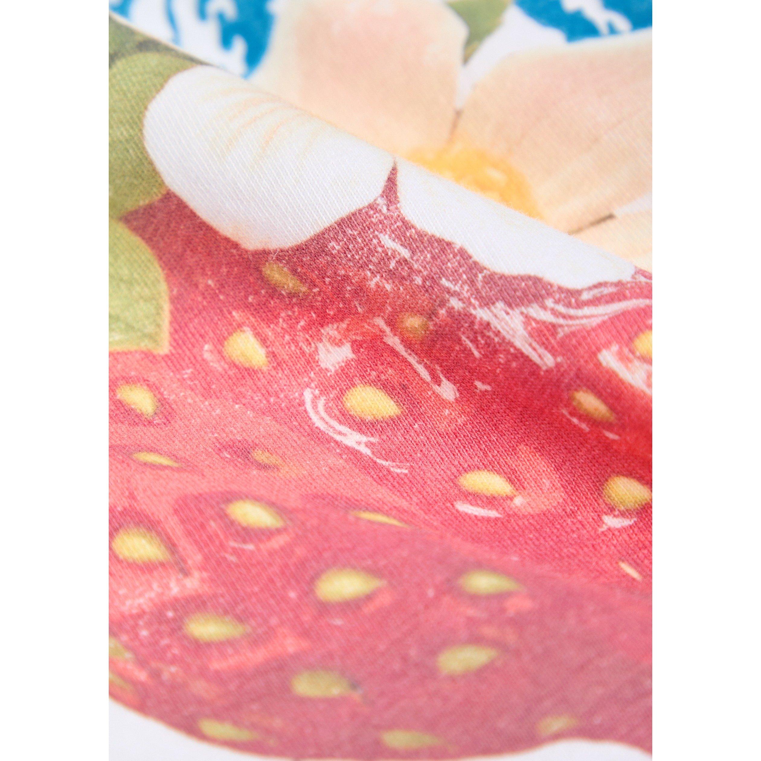 WHITE - Ganni - Women's Basic Strawberry Jersey Cotton Crew-Neck T-Shirt - 4