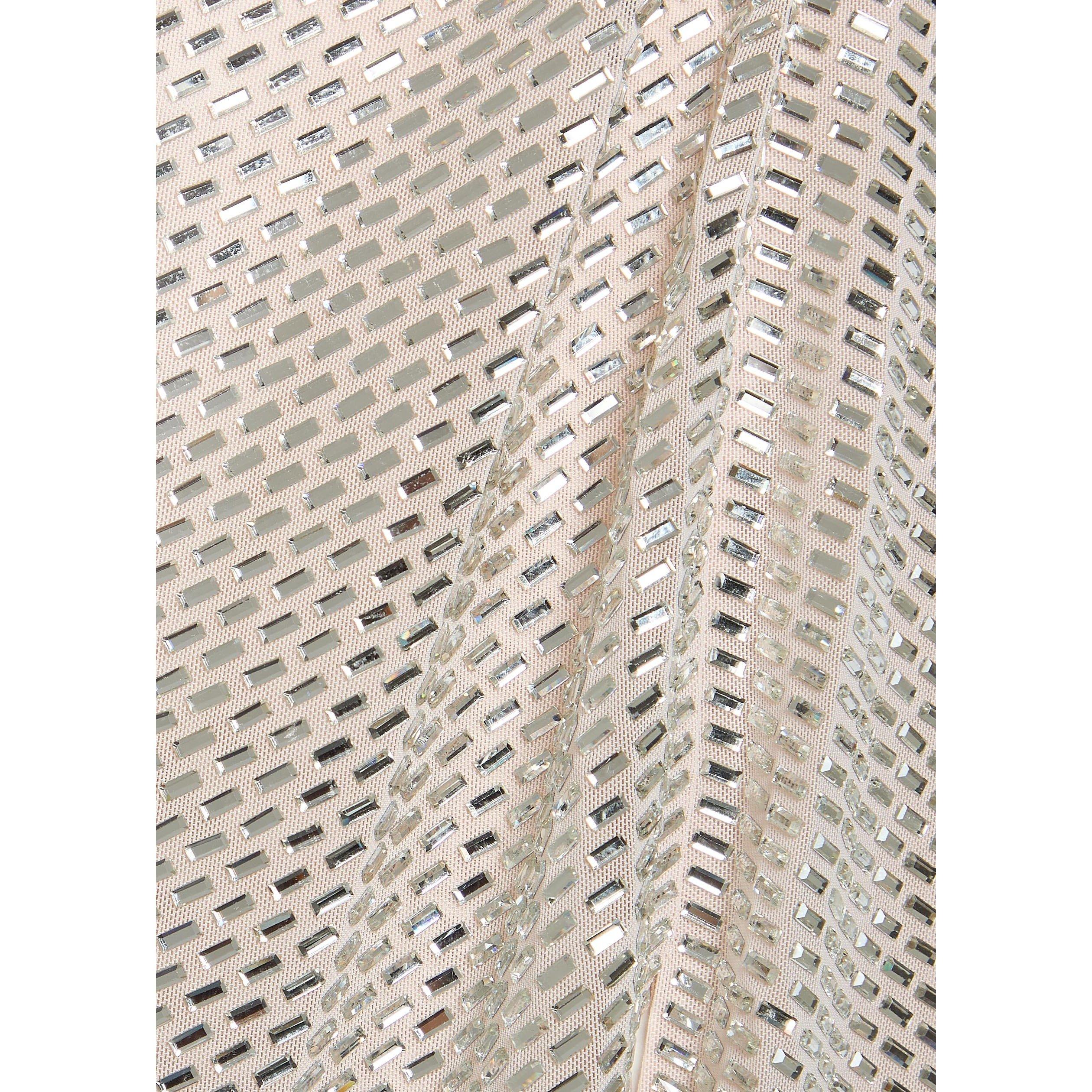 CREAM - Self Portrait - SD RHINESTONE DRAPED MINI DRES - 4