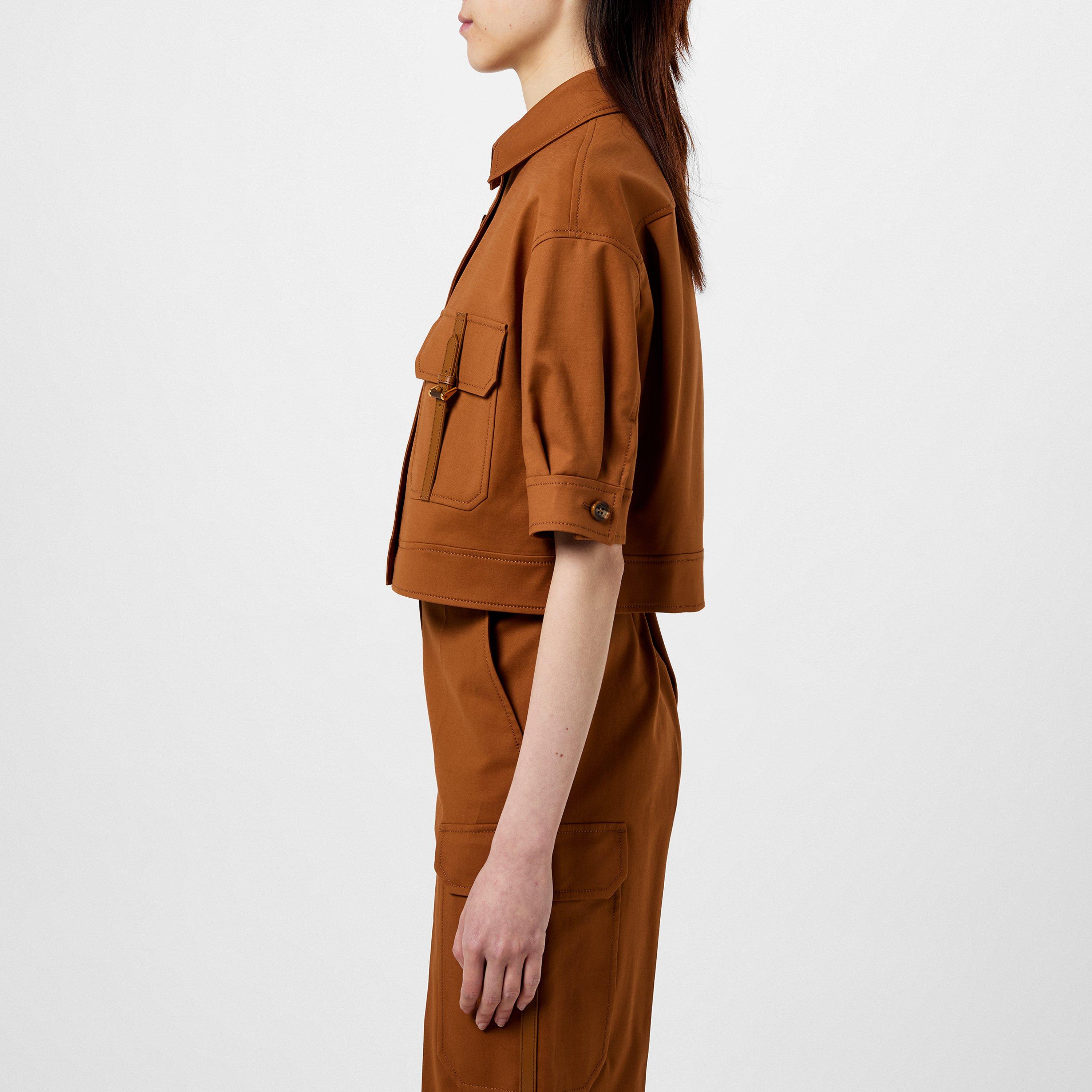 Tobacco - Max Mara - Cropped Shirt Jacket - 2
