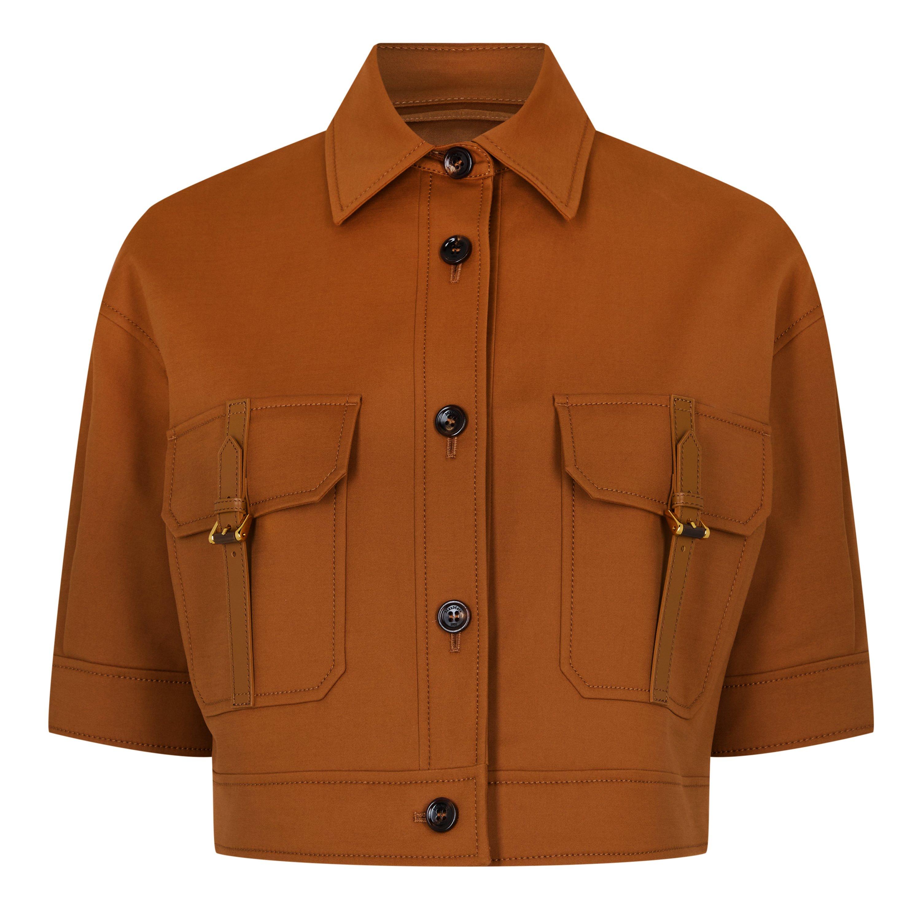 Tobacco - Max Mara - Cropped Shirt Jacket - 5
