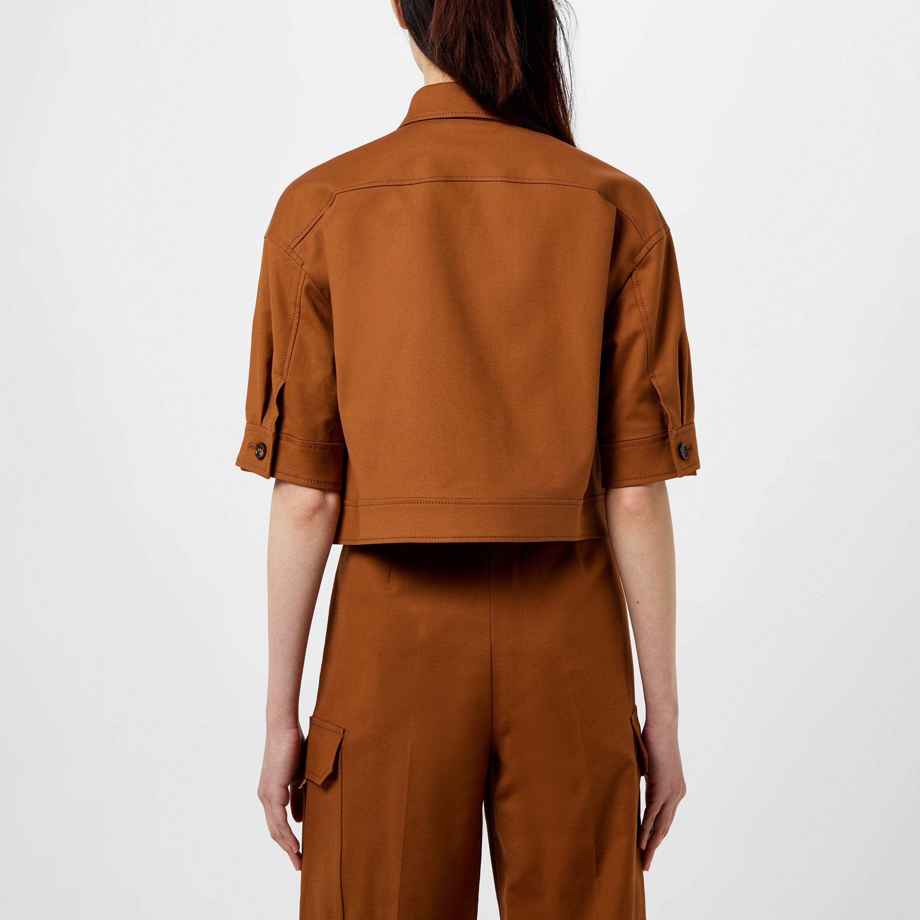 Tobacco - Max Mara - Cropped Shirt Jacket - 3