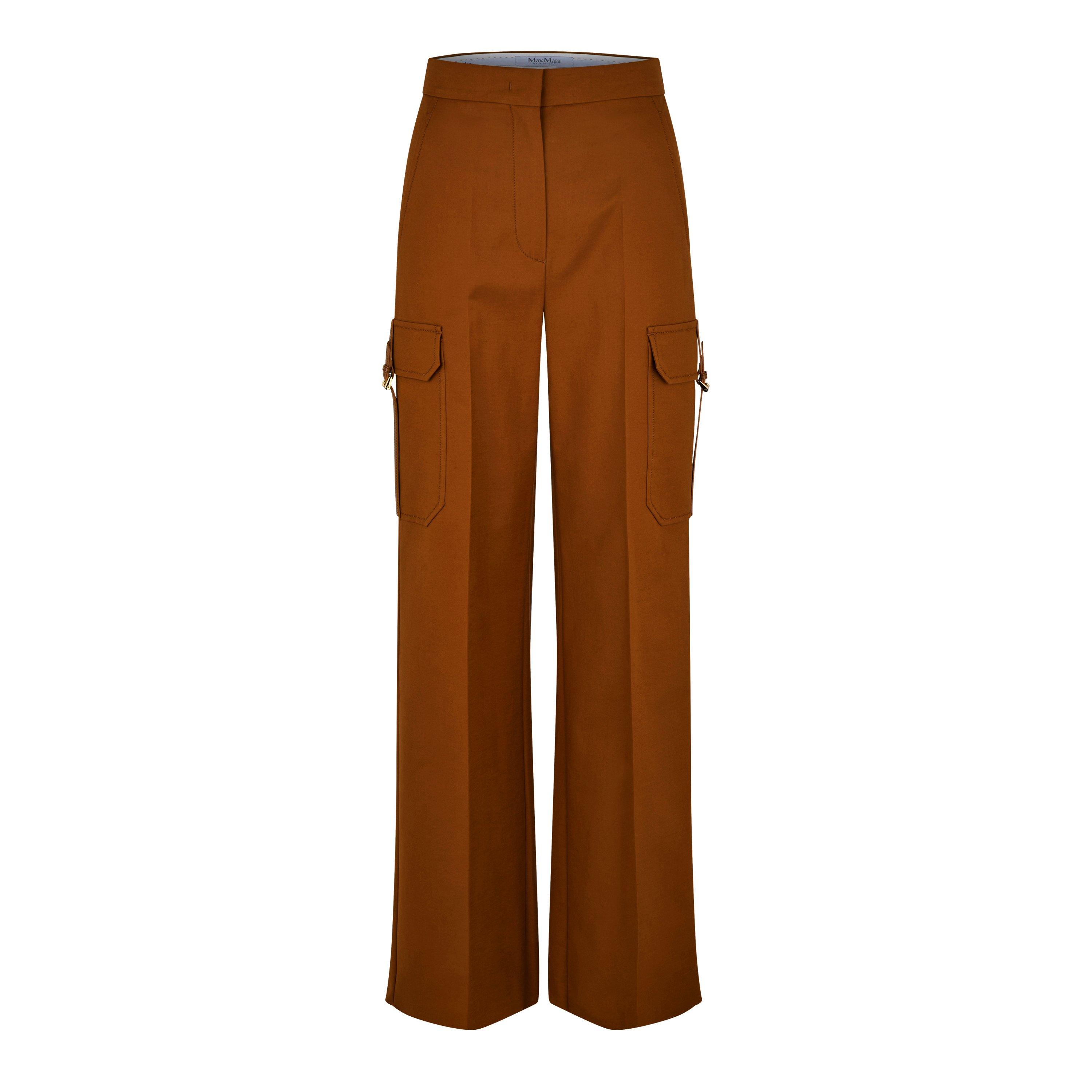 Tobacco - Max Mara - Edda Wide-Leg Cargo Pants - 5
