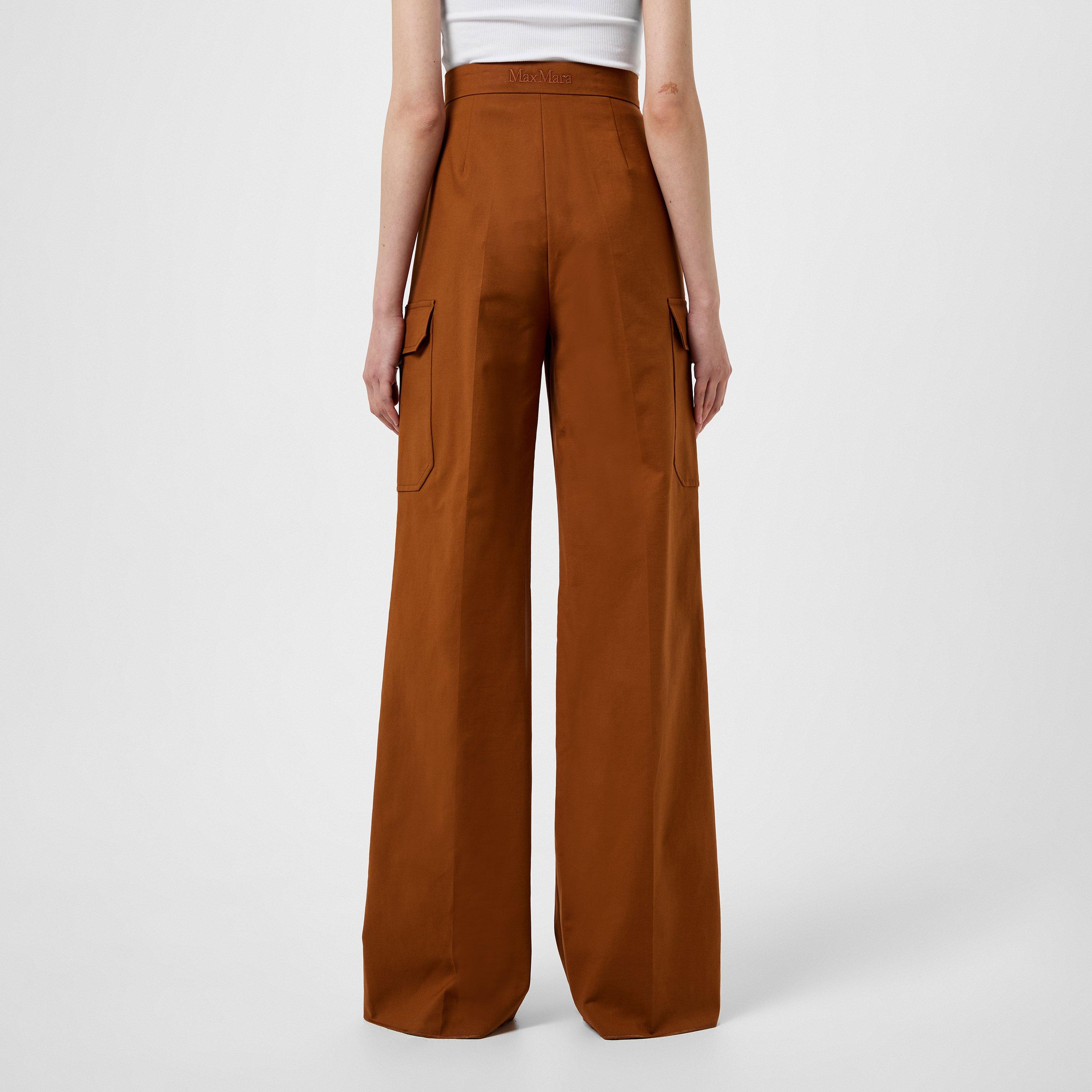 Tobacco - Max Mara - Edda Wide-Leg Cargo Pants - 3