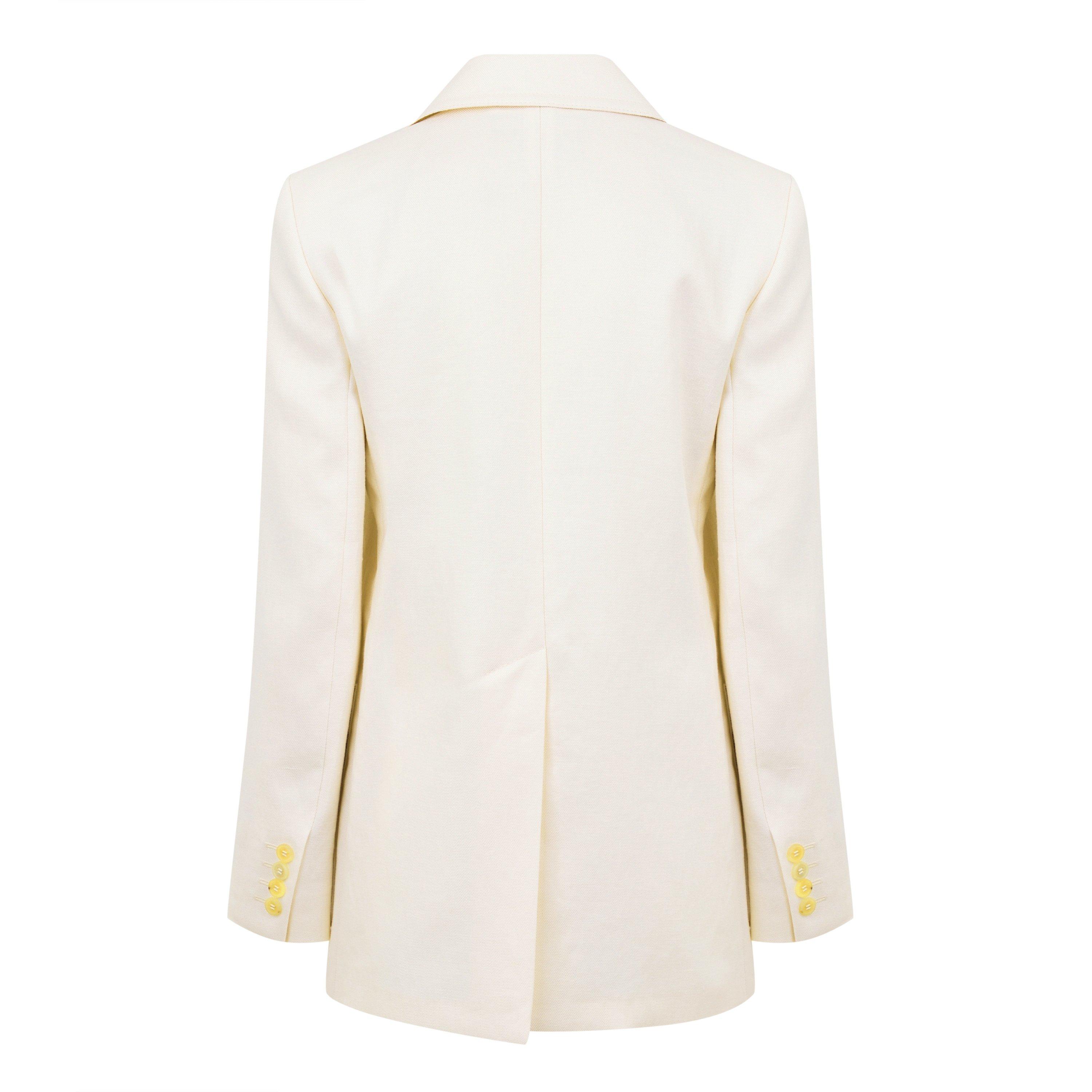 Ivory - Max Mara - Women's Boemia Single Breasted Linen Long Sleeve Blazer - 6
