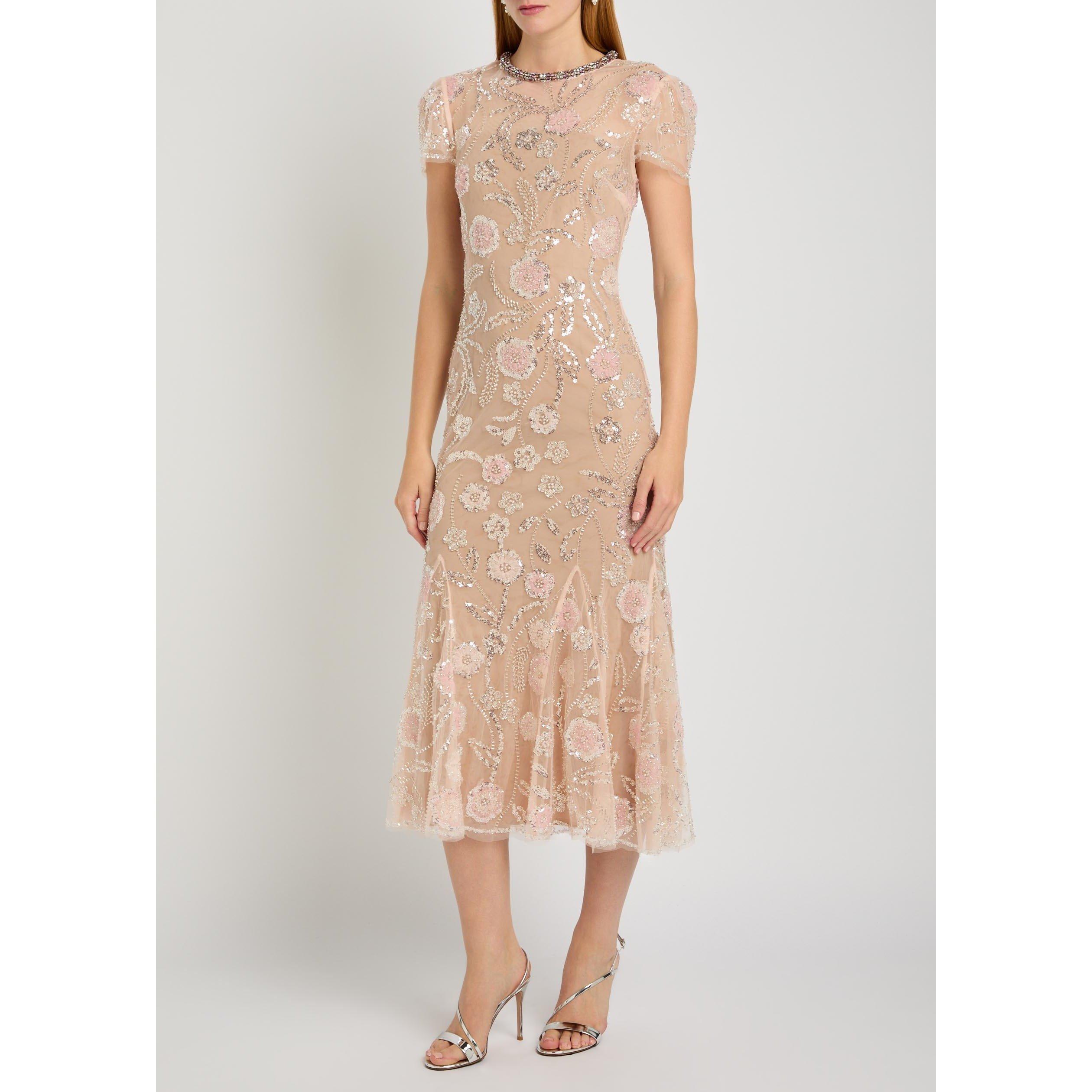 PINK - Self Portrait - LD FLOWER SEQUIN MIDI DRESS - 2