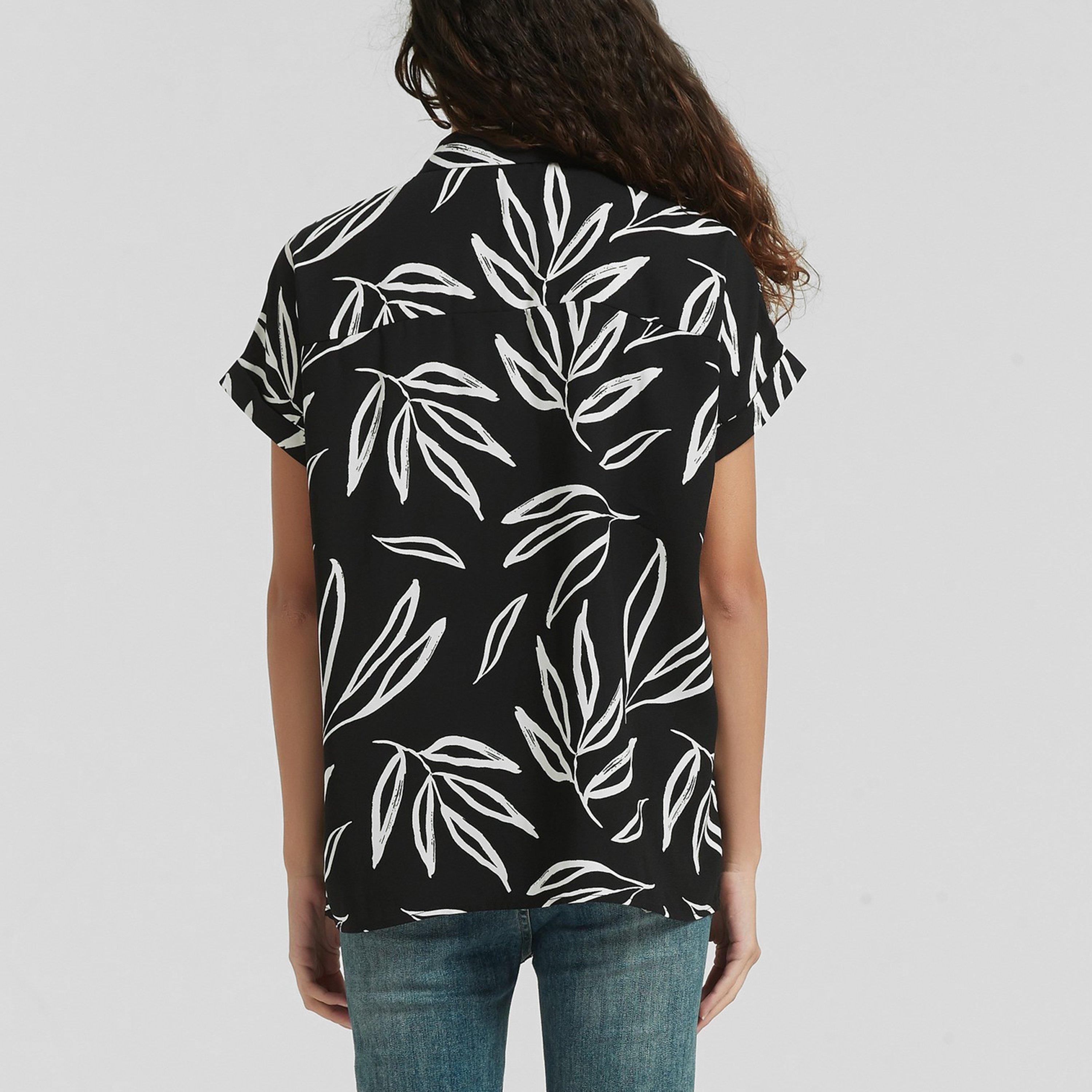 Black Leaf - Be You - Leaf Print Shirt - 2