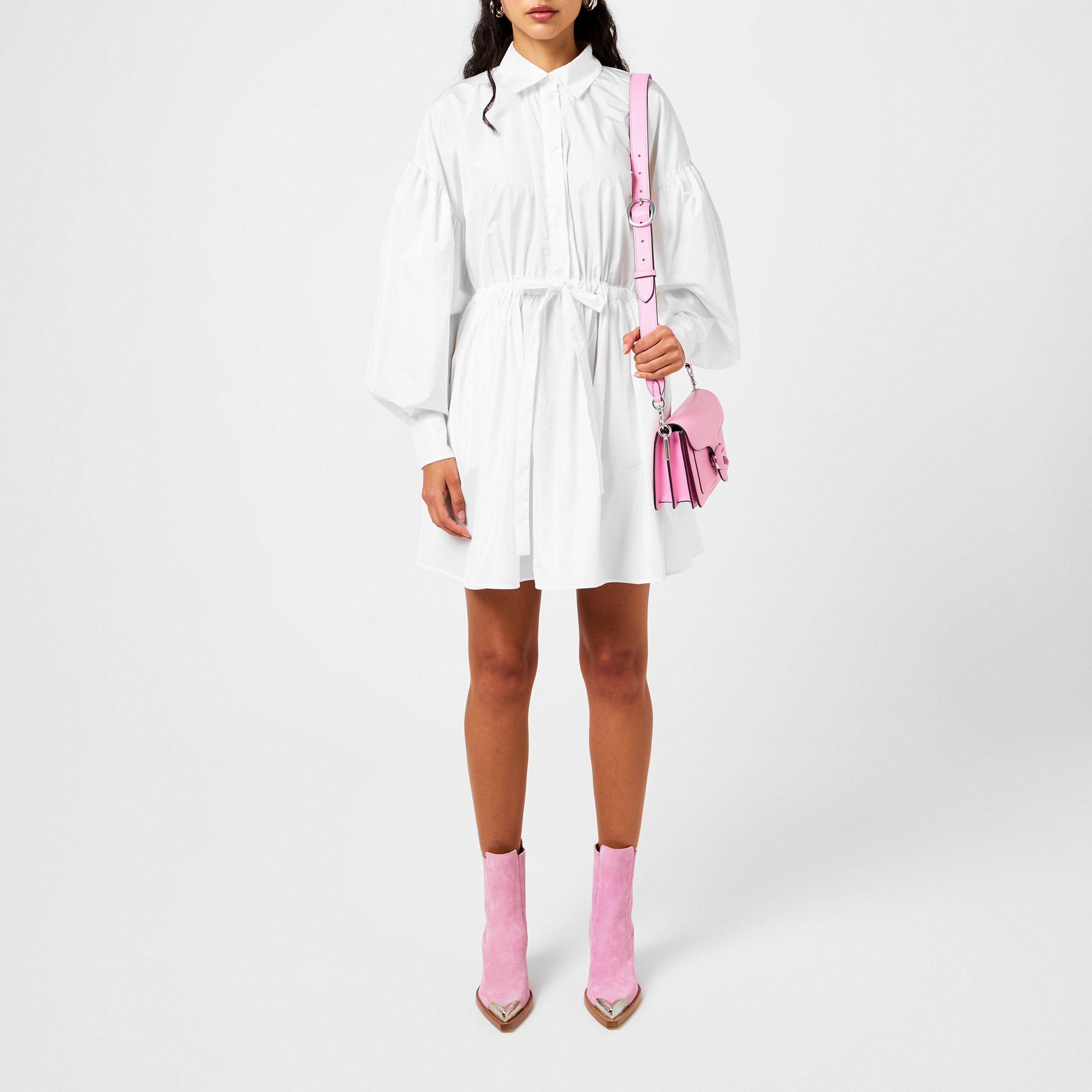 Off White - MSGM - Women's Shirt Mini Dress - 4