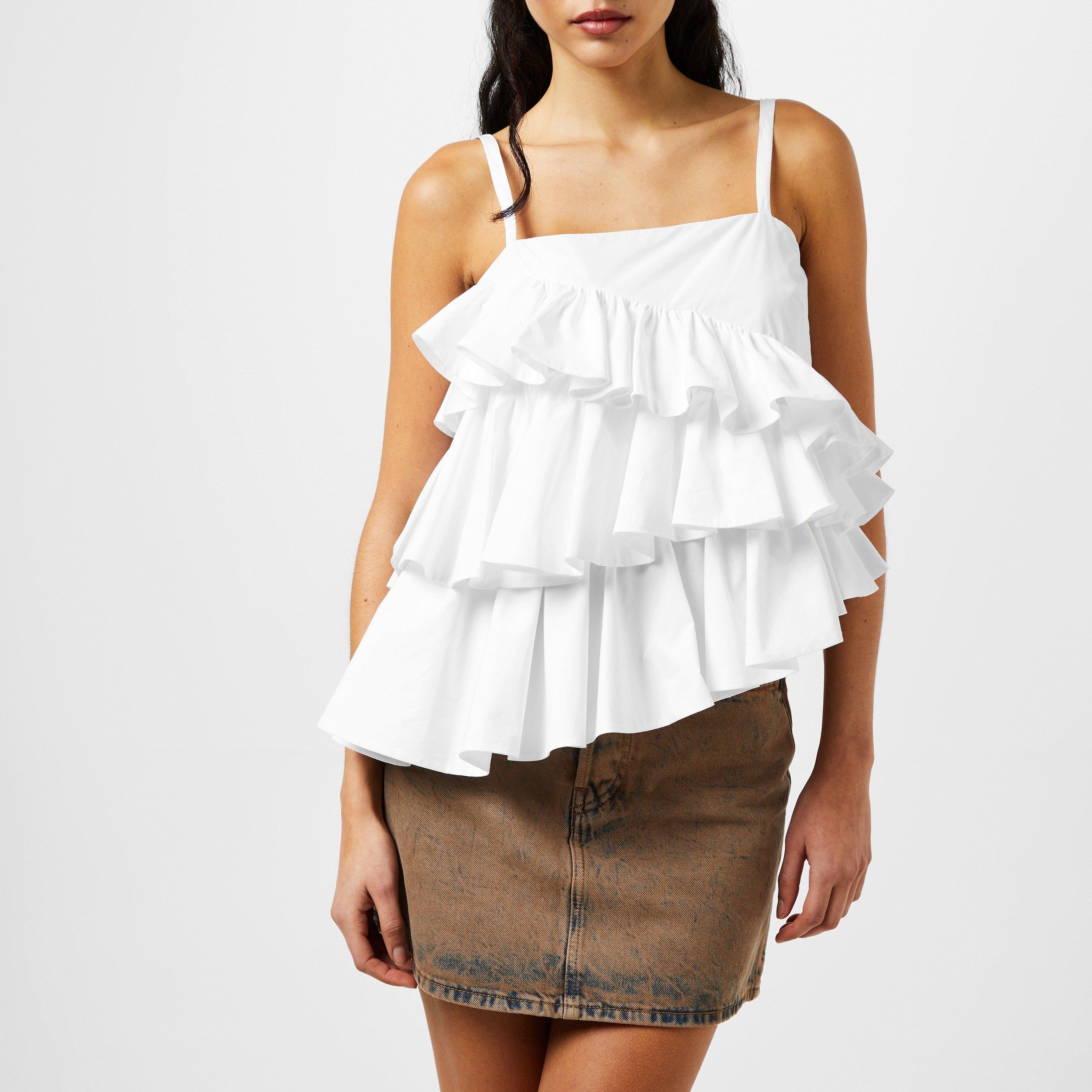 White - MSGM - Women's Poplin Vest - 1