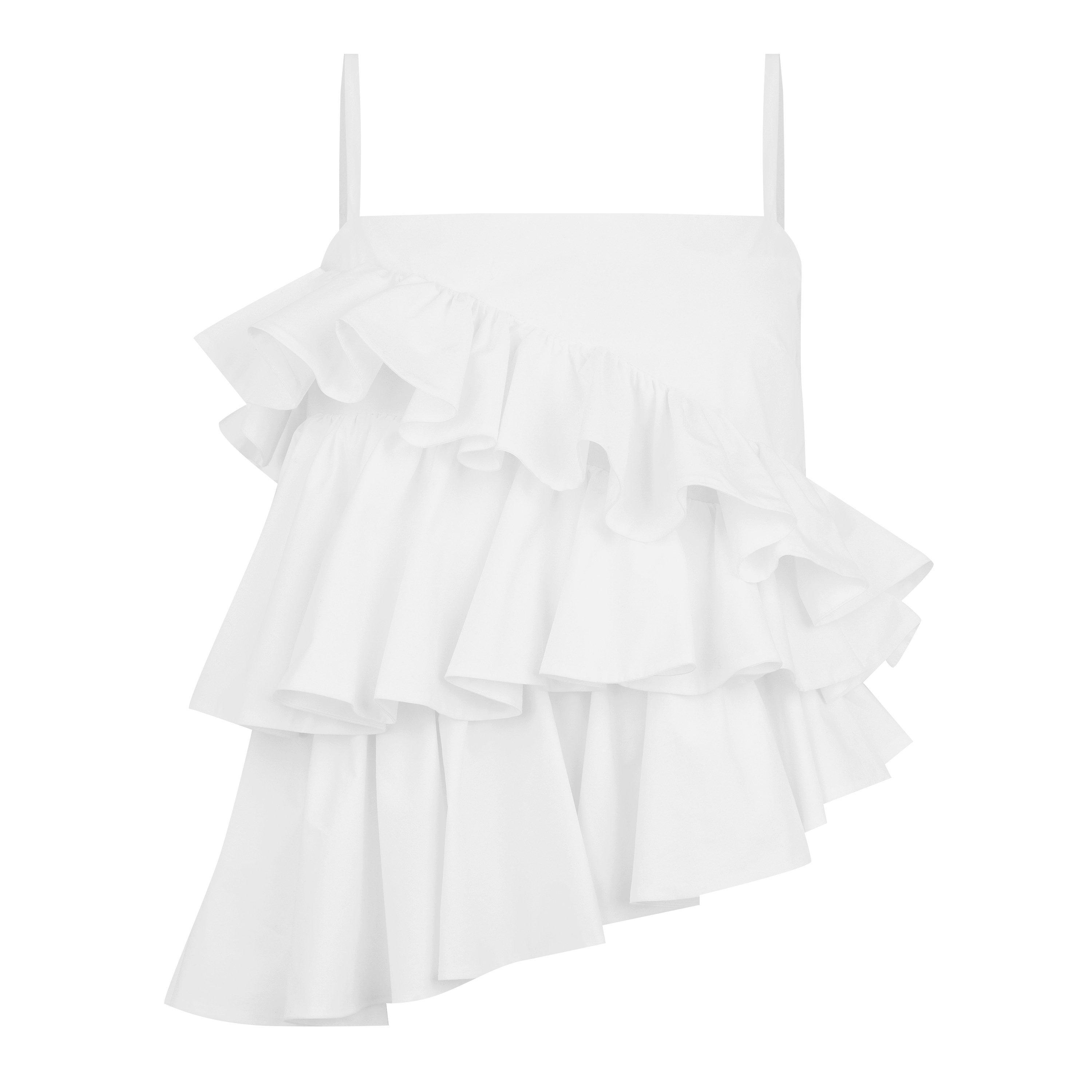 White - MSGM - Women's Poplin Vest - 4
