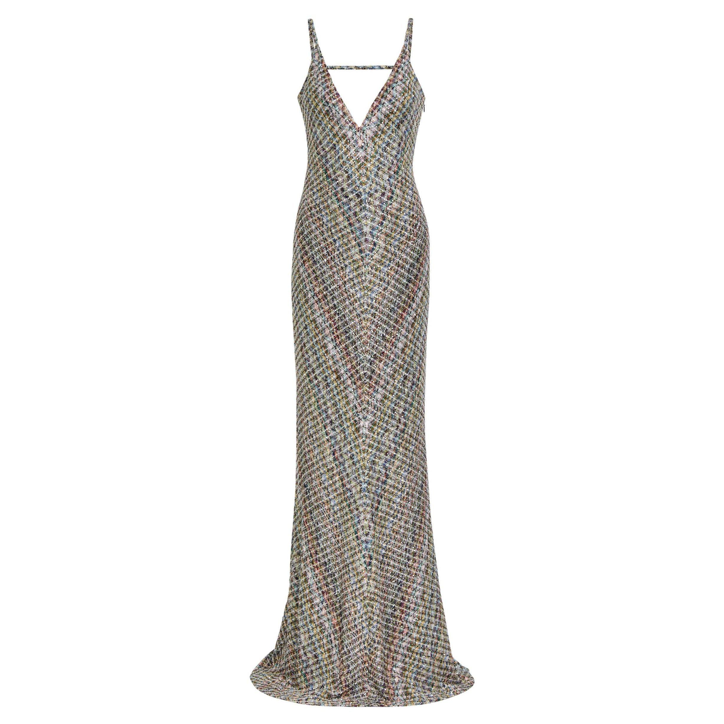 MULTICOLOURED - Missoni - Women's Mermaid V-Neck Sequin Maxi Dress - 1