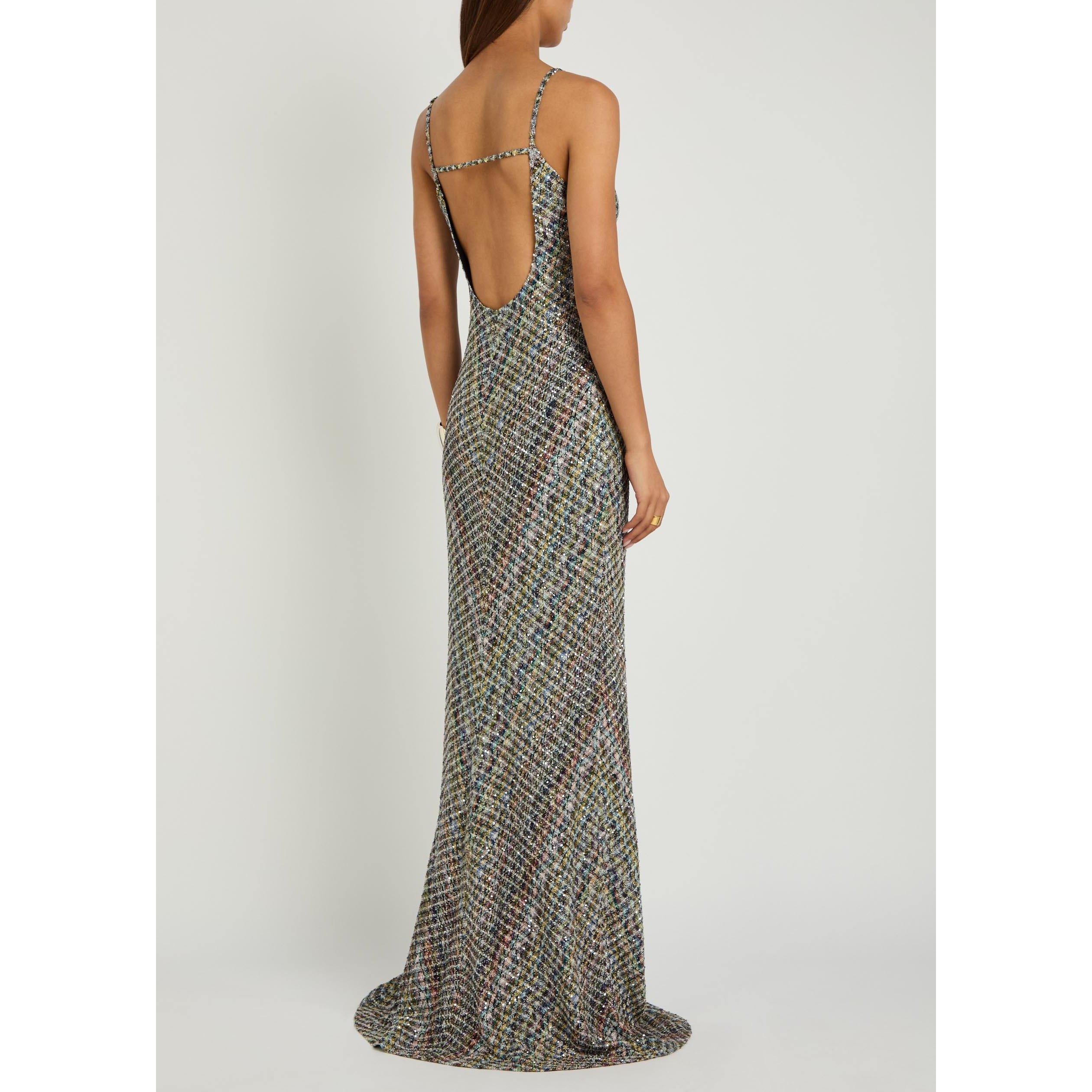 MULTICOLOURED - Missoni - Women's Mermaid V-Neck Sequin Maxi Dress - 3