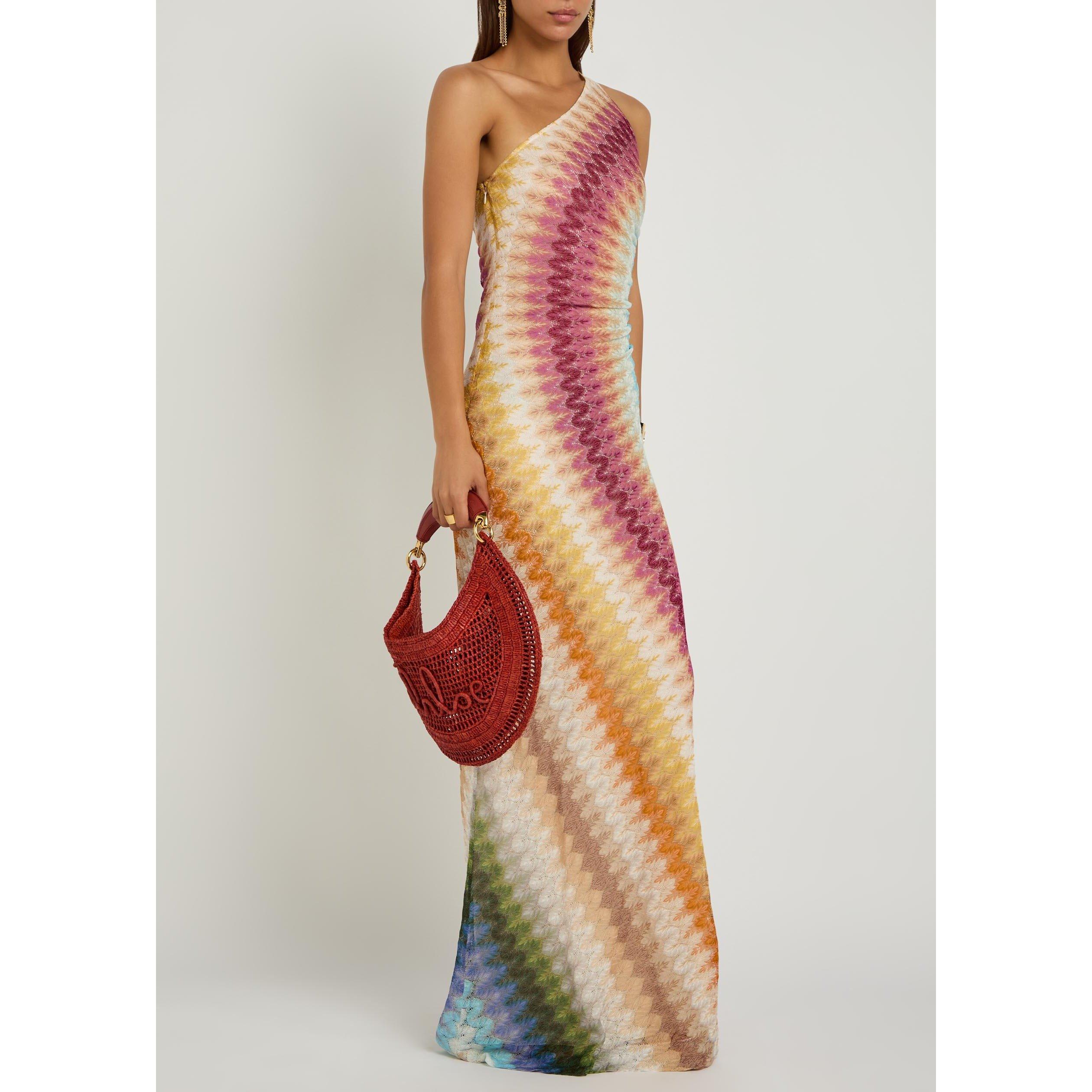 MULTICOLOURED - Missoni - Women's Lace One-Shoulder Maxi Dress - 5
