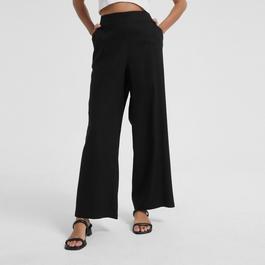 Be You Ladies Linen Wide Leg Trousers