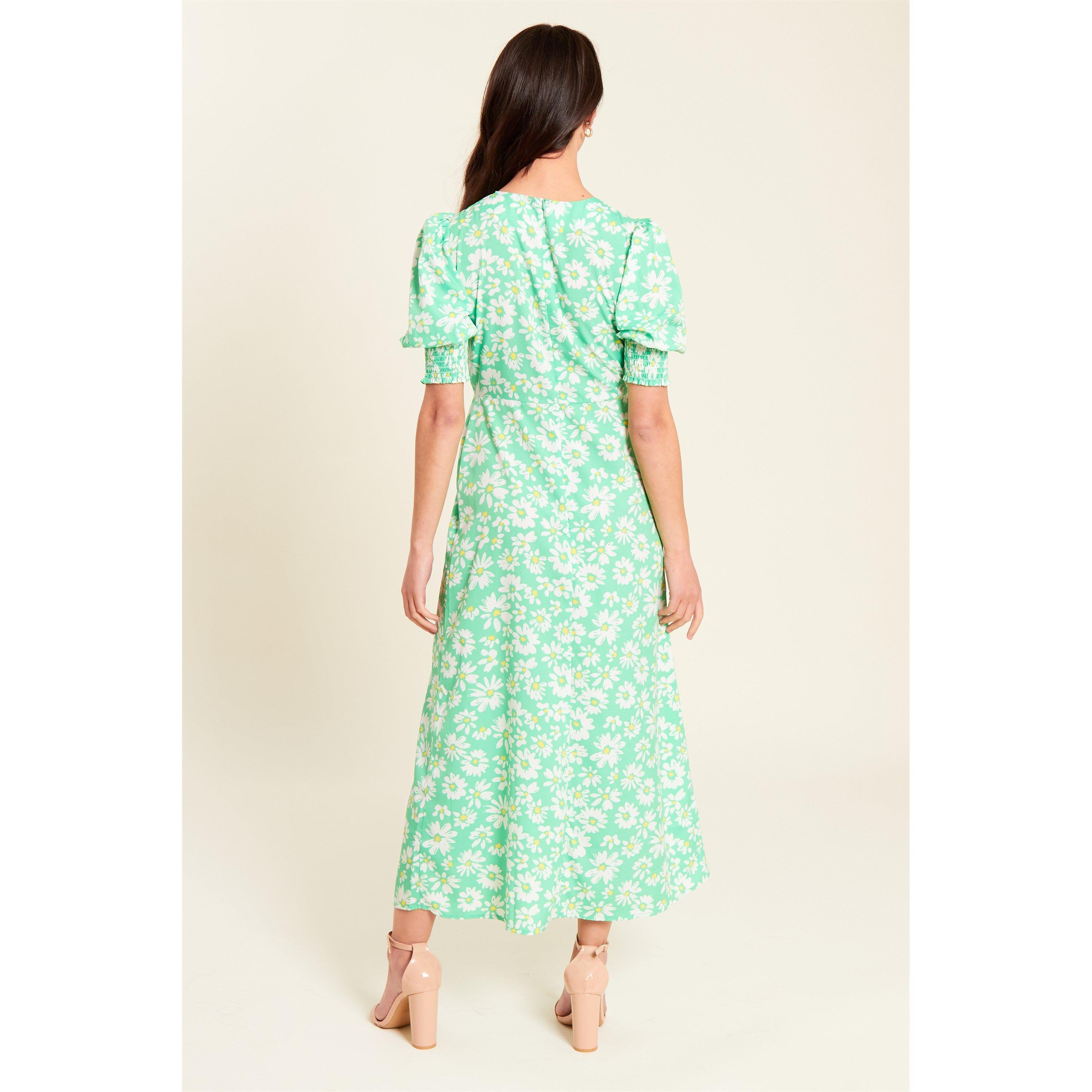 Floral vert - Be You - Sleeve Midi Dress - 2