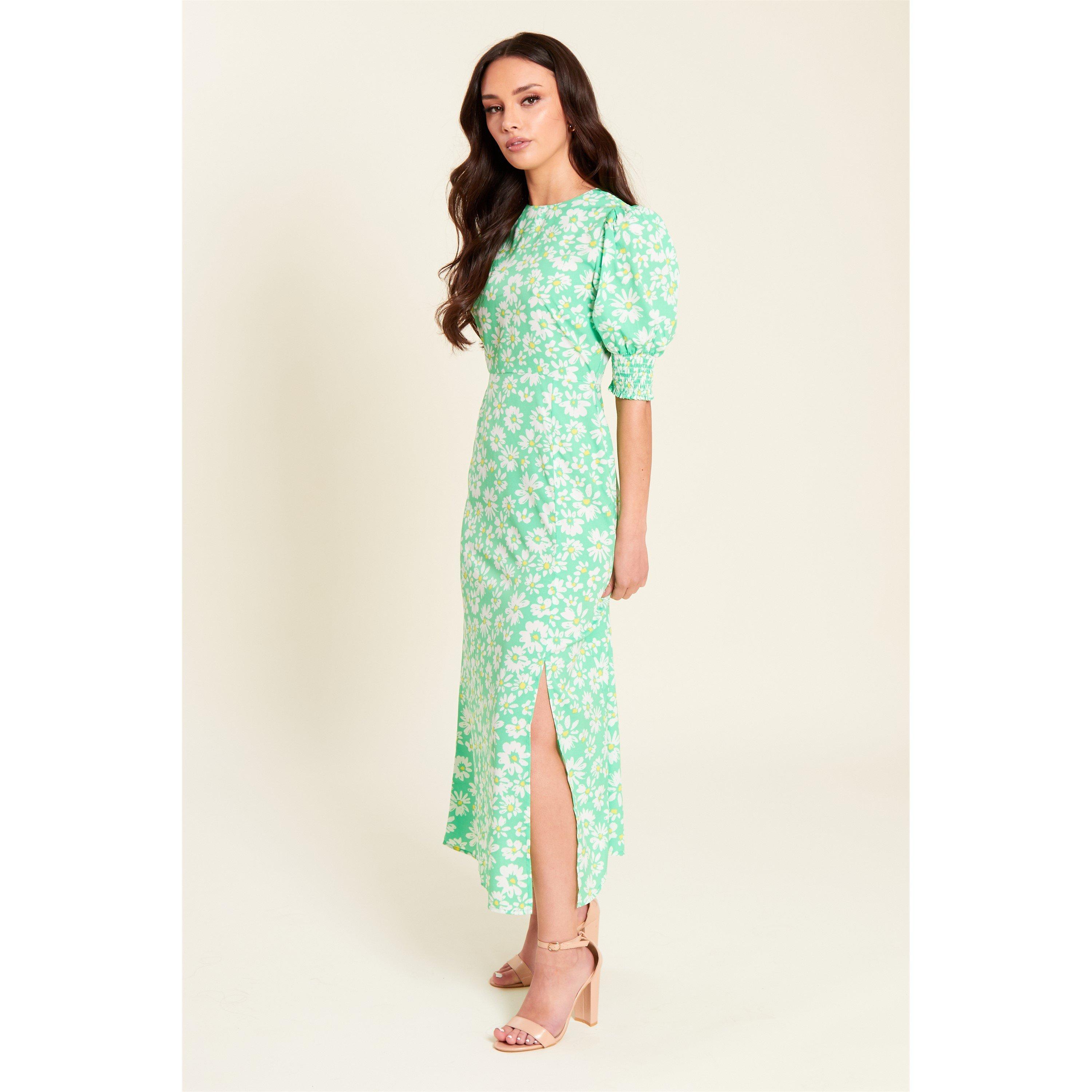 Floral vert - Be You - Sleeve Midi Dress - 3