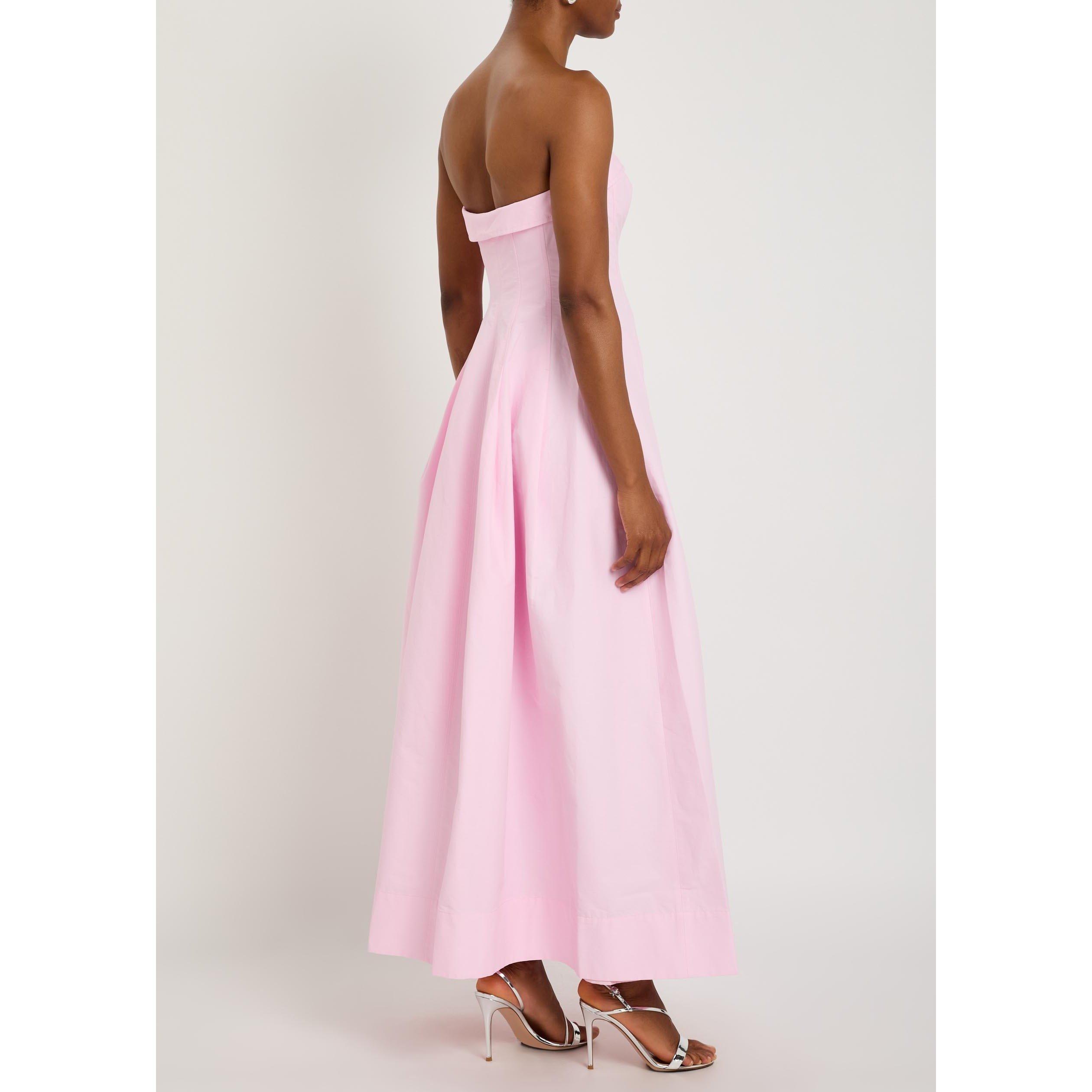 PINK - Jonathan Simkhai - LD AVRIL COTTON BUSTIER DRESS - 3