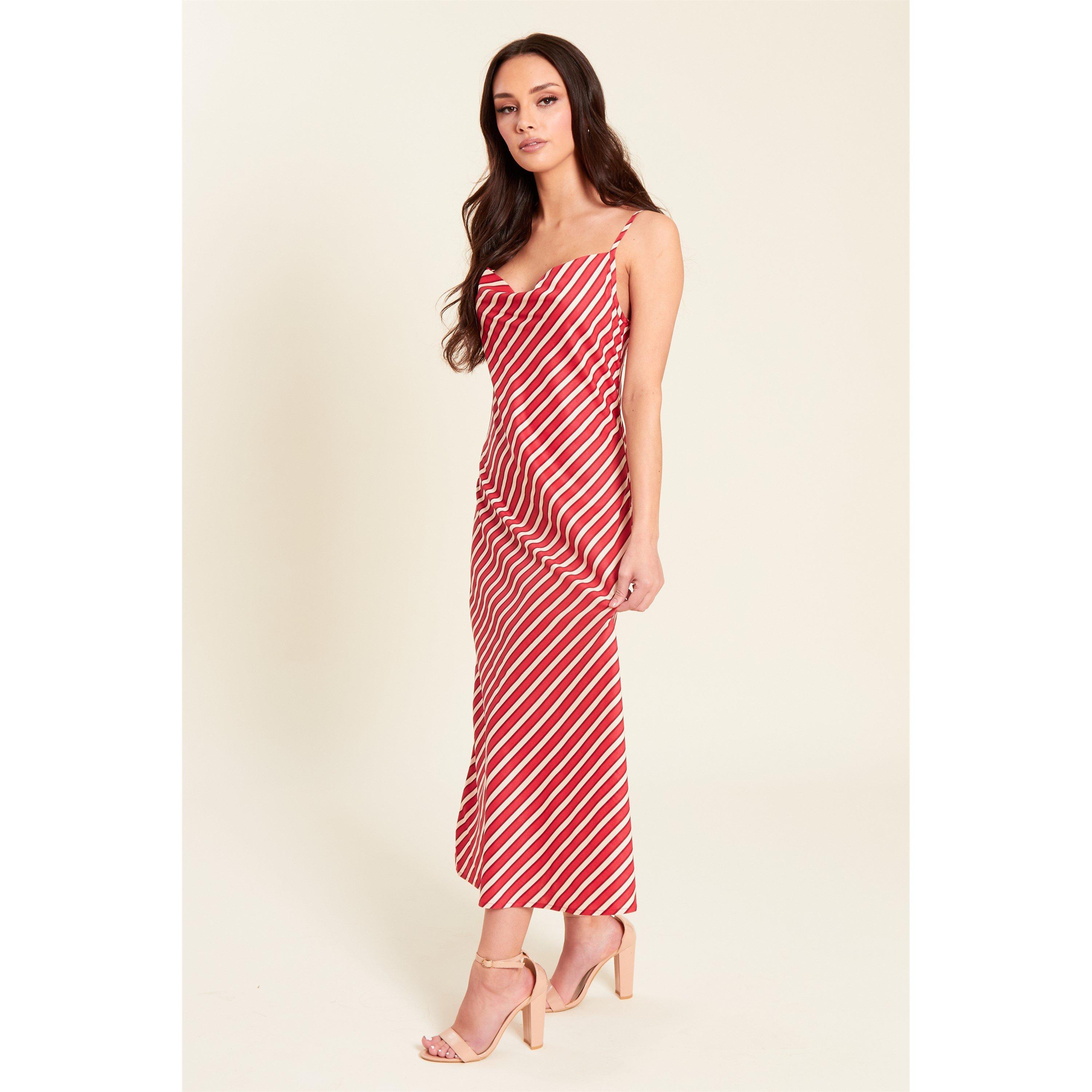 Brown stripe - Be You - Stripe Slip Midi Dress Womens - 3