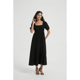 Be You Puff Puff Sleeve Midi Dress