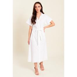 Be You Broderie Tie Waist Midi Dress