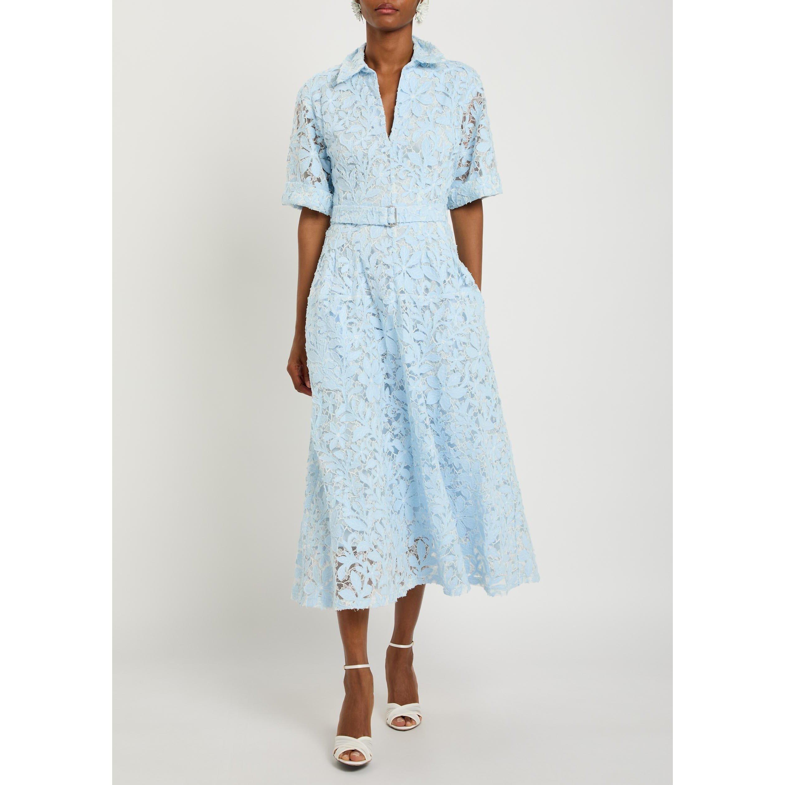 BLUE - Jonathan Simkhai - LD DEANNA BELTED MIDI DRESS - 5