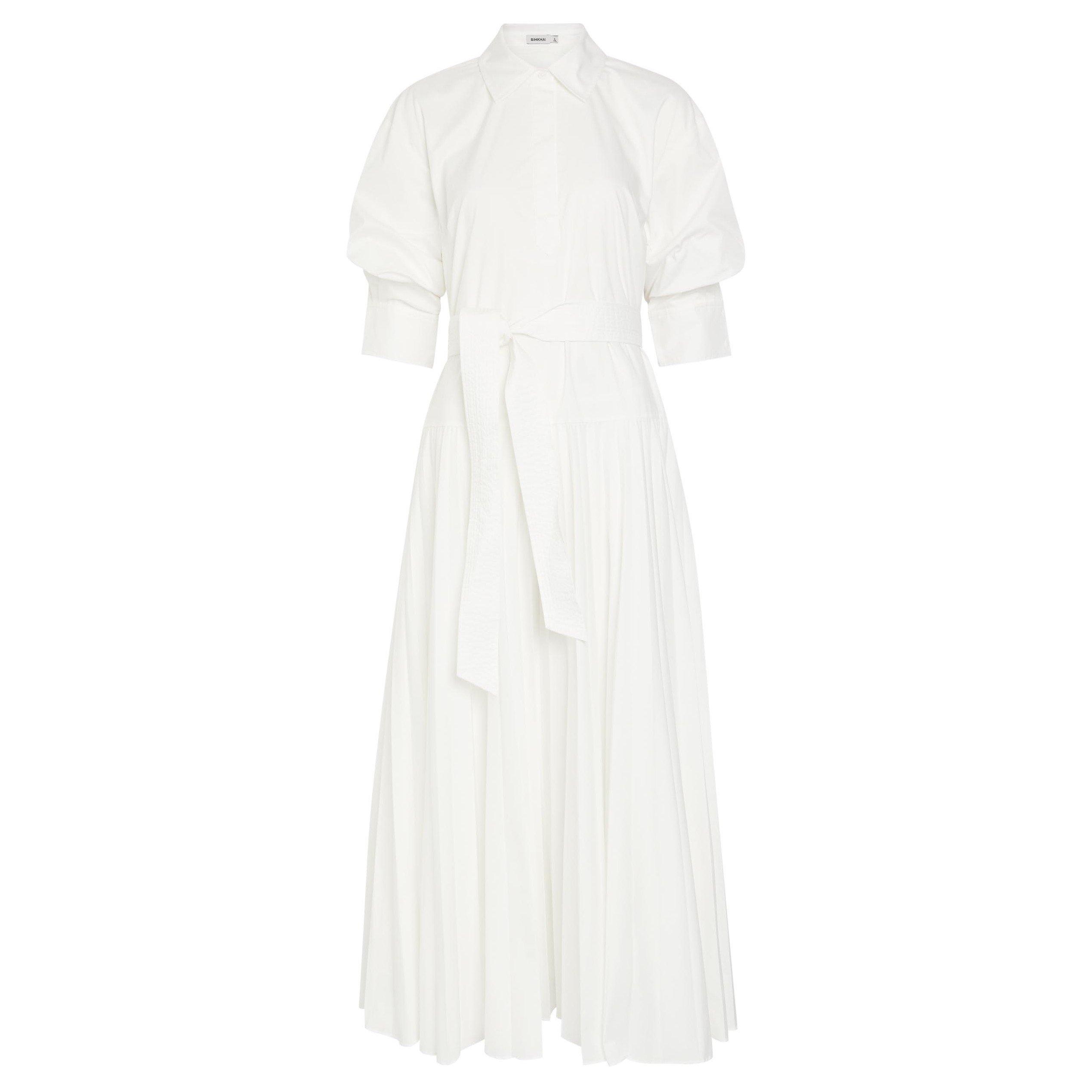 Jonathan Simkhai Women's Arlo Belted Cotton Maxi Dress