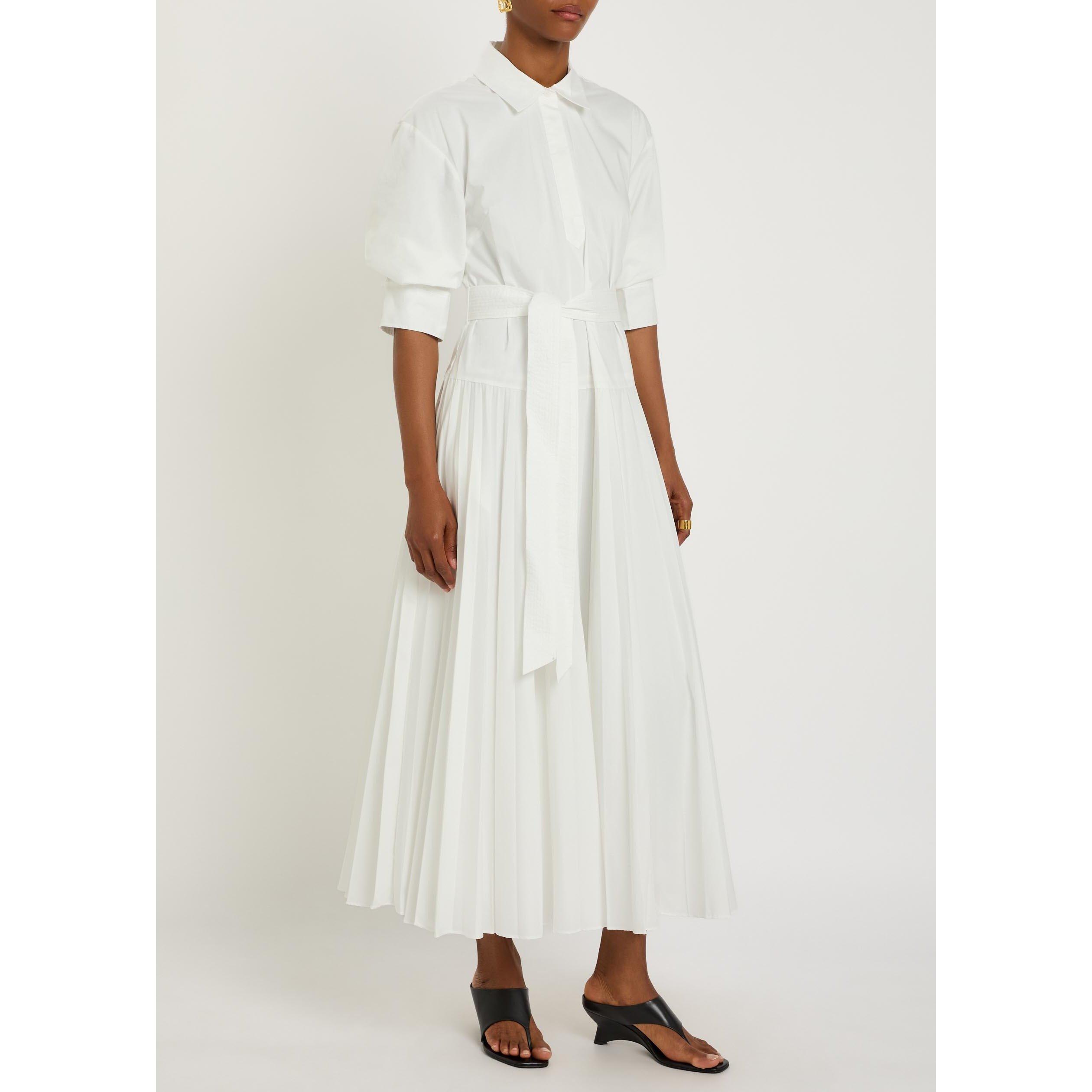 WHITE - Jonathan Simkhai - Women's Arlo Belted Cotton Maxi Dress - 2