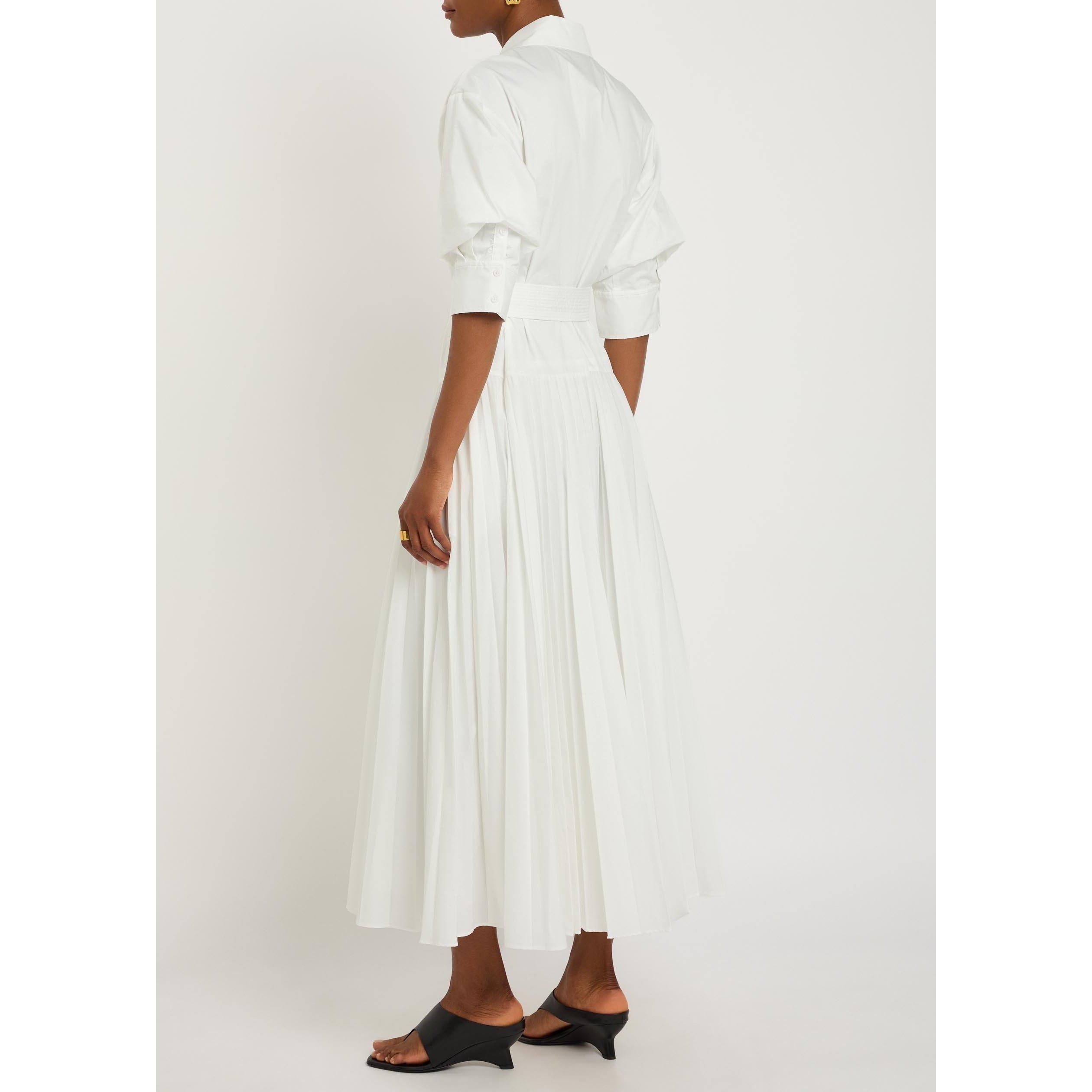 WHITE - Jonathan Simkhai - Women's Arlo Belted Cotton Maxi Dress - 3