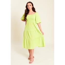 Be You Shirred Midi Dress