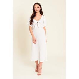 Be You Tie Tie Front Midi Dress