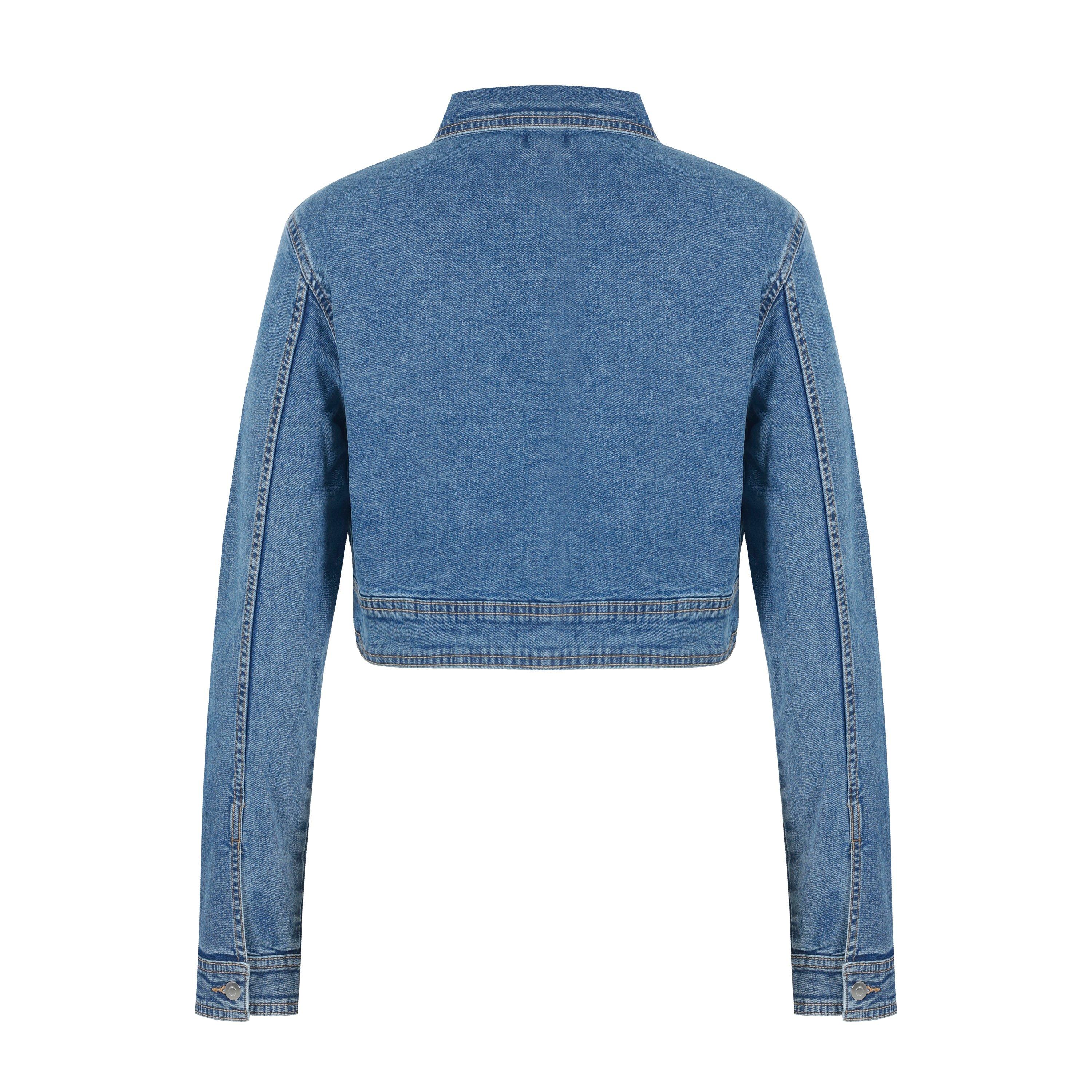 Mid Wash - Be You - Cropped Denim Jacket - 2