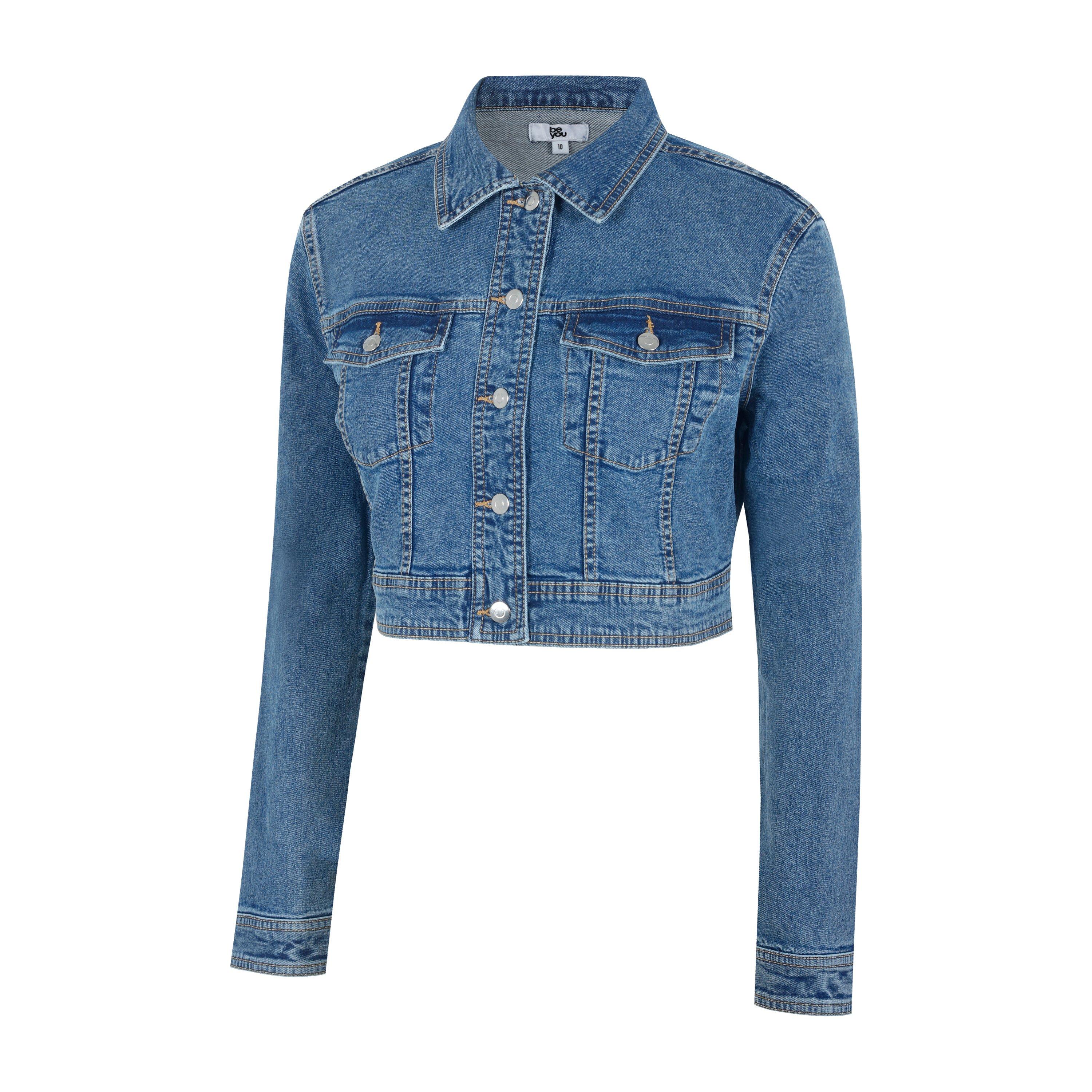 Mid Wash - Be You - Cropped Denim Jacket - 3