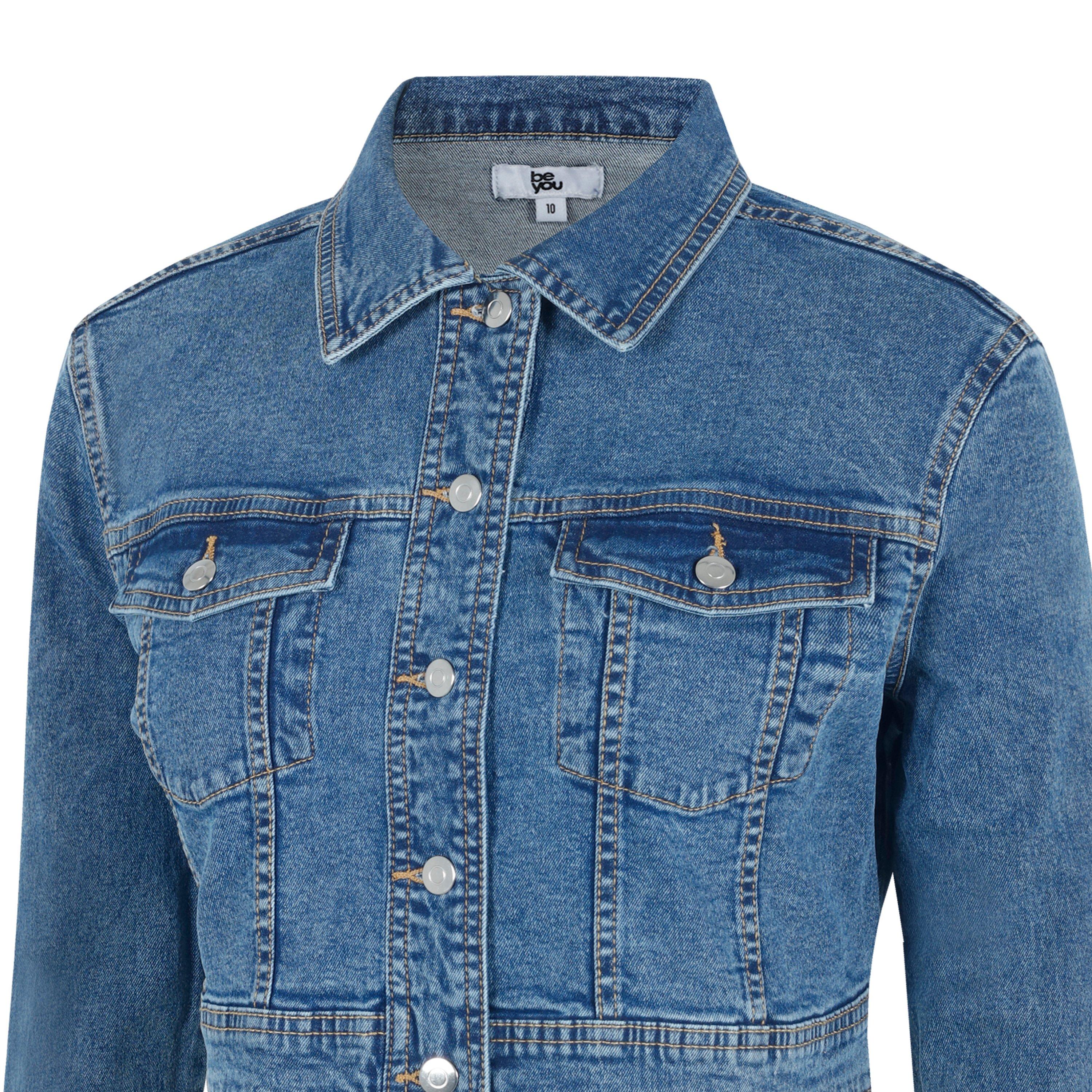 Mid Wash - Be You - Cropped Denim Jacket - 5