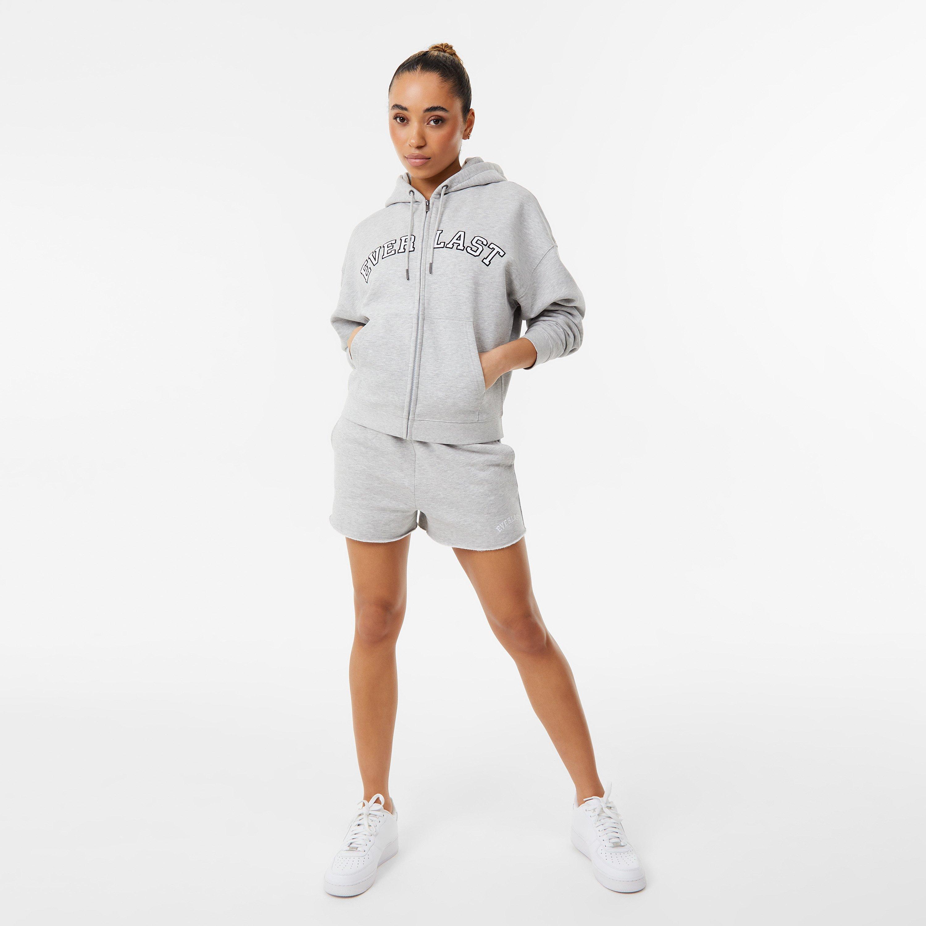 Grey Marl - Everlast - Applique Logo Hoodie Womens - 4