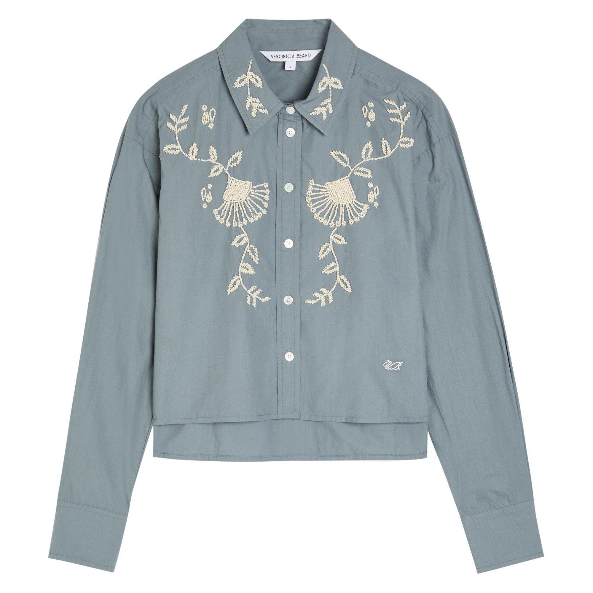 BLUE - Veronica Beard - S ADERES SHIRT
