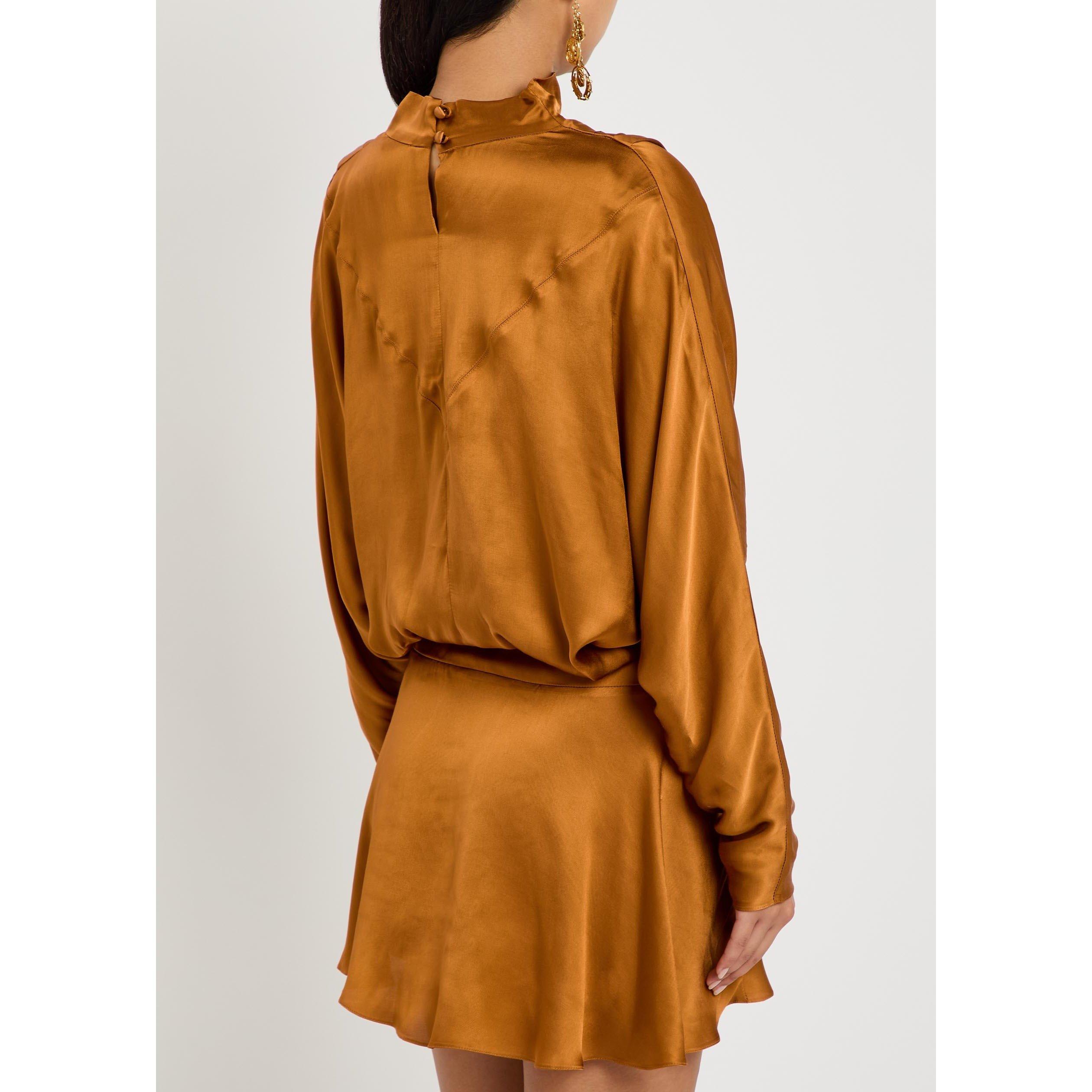CAMEL - Isabel Marant - Women's Neline Satin Mini Dress - 3