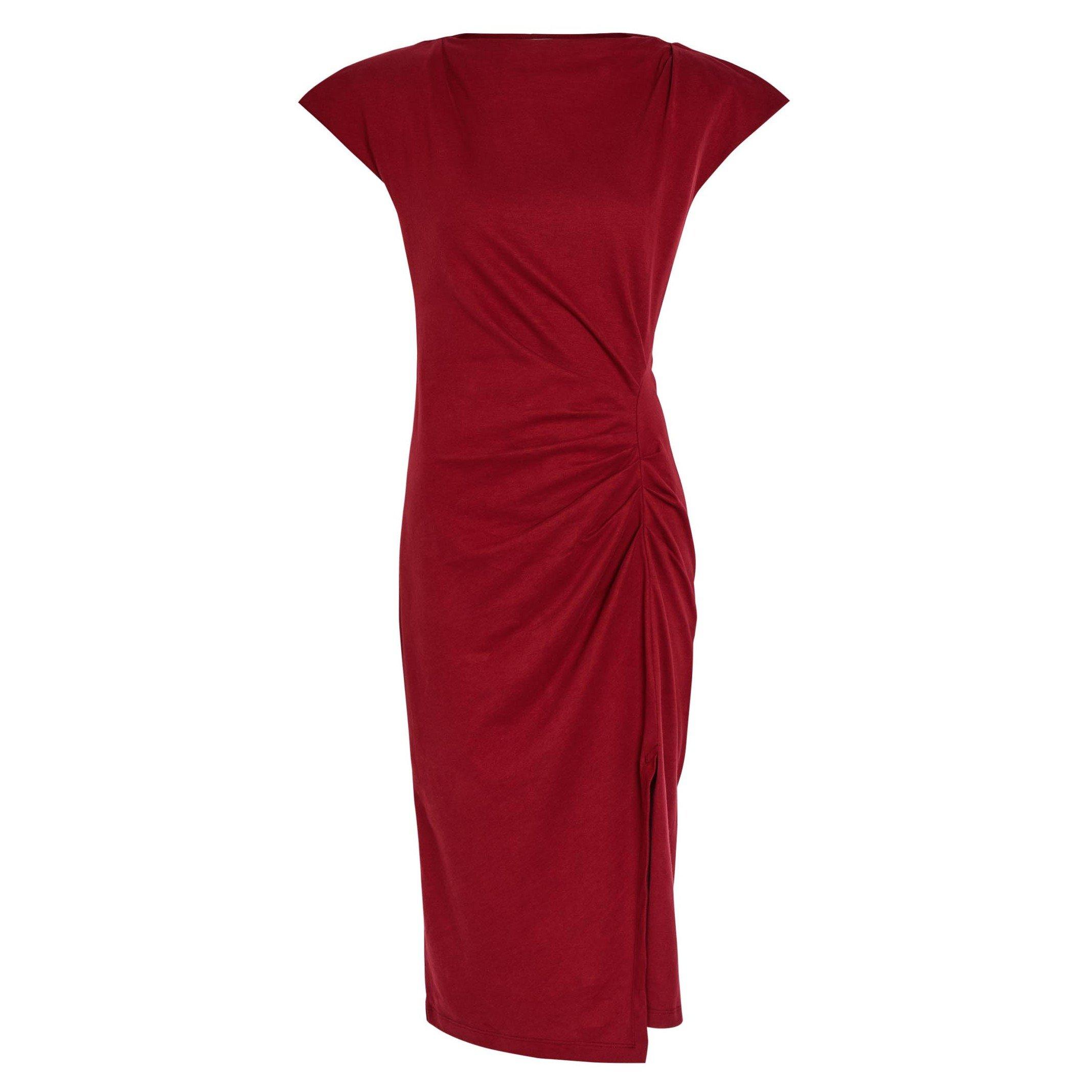BURGUNDY - Isabel Marant - Women's Nadeline Cotton T-Shirt Dress - 1