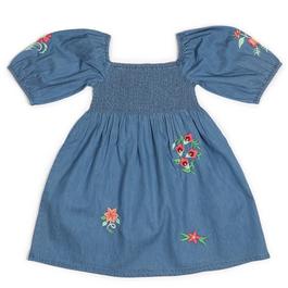 Be You Younger Younger Girls Denim Embroidered Dress