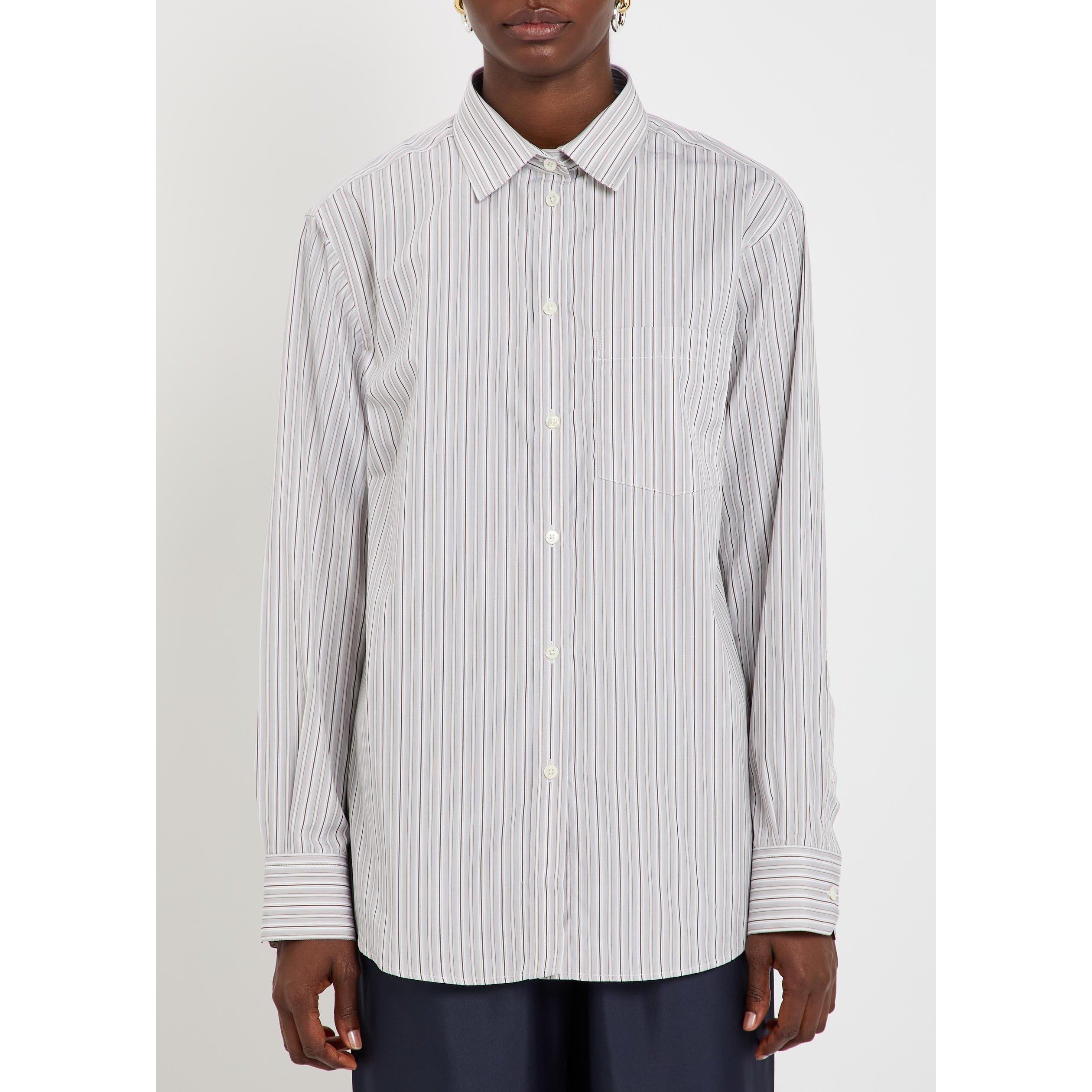 WHITE AND OTHER - Rohe - Women's Striped Cotton Long-Sleeve Oversized-Fit Shirt - 2