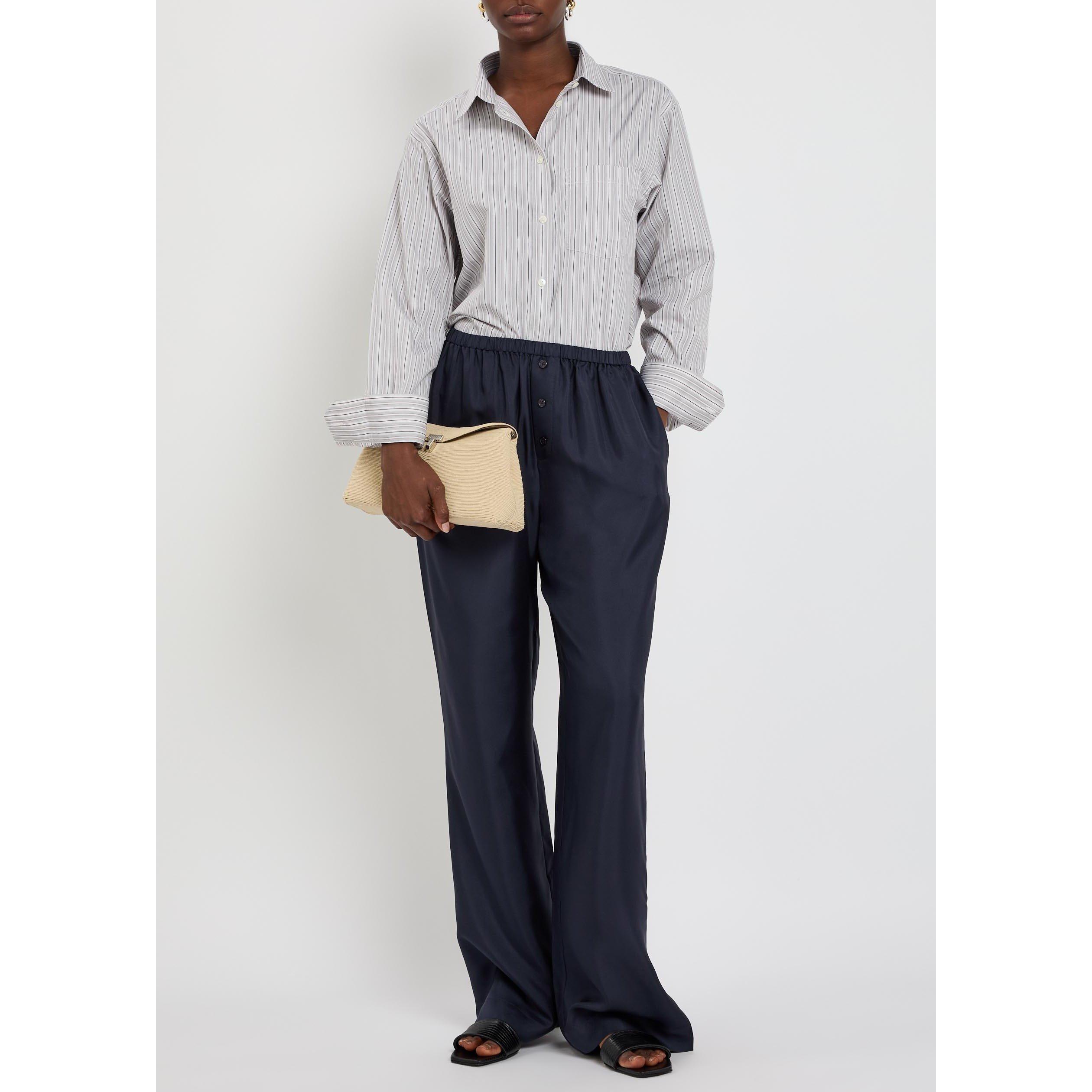 WHITE AND OTHER - Rohe - Women's Striped Cotton Long-Sleeve Oversized-Fit Shirt - 5