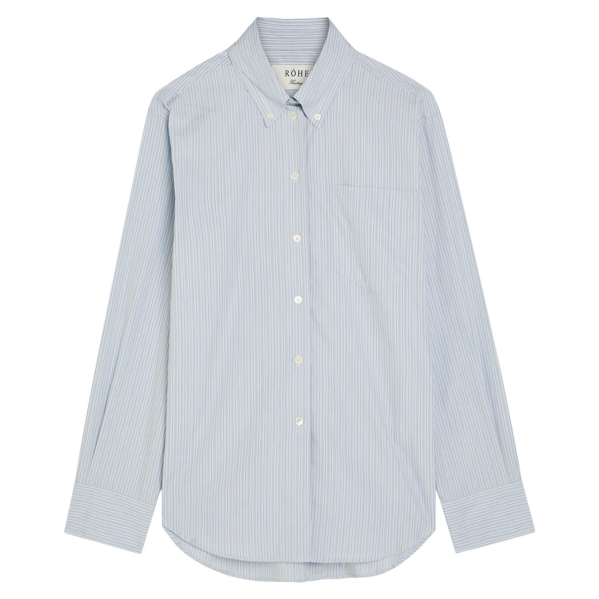 WHITE AND OTHER - Rohe - OXFORD STRIPED SHIRT
