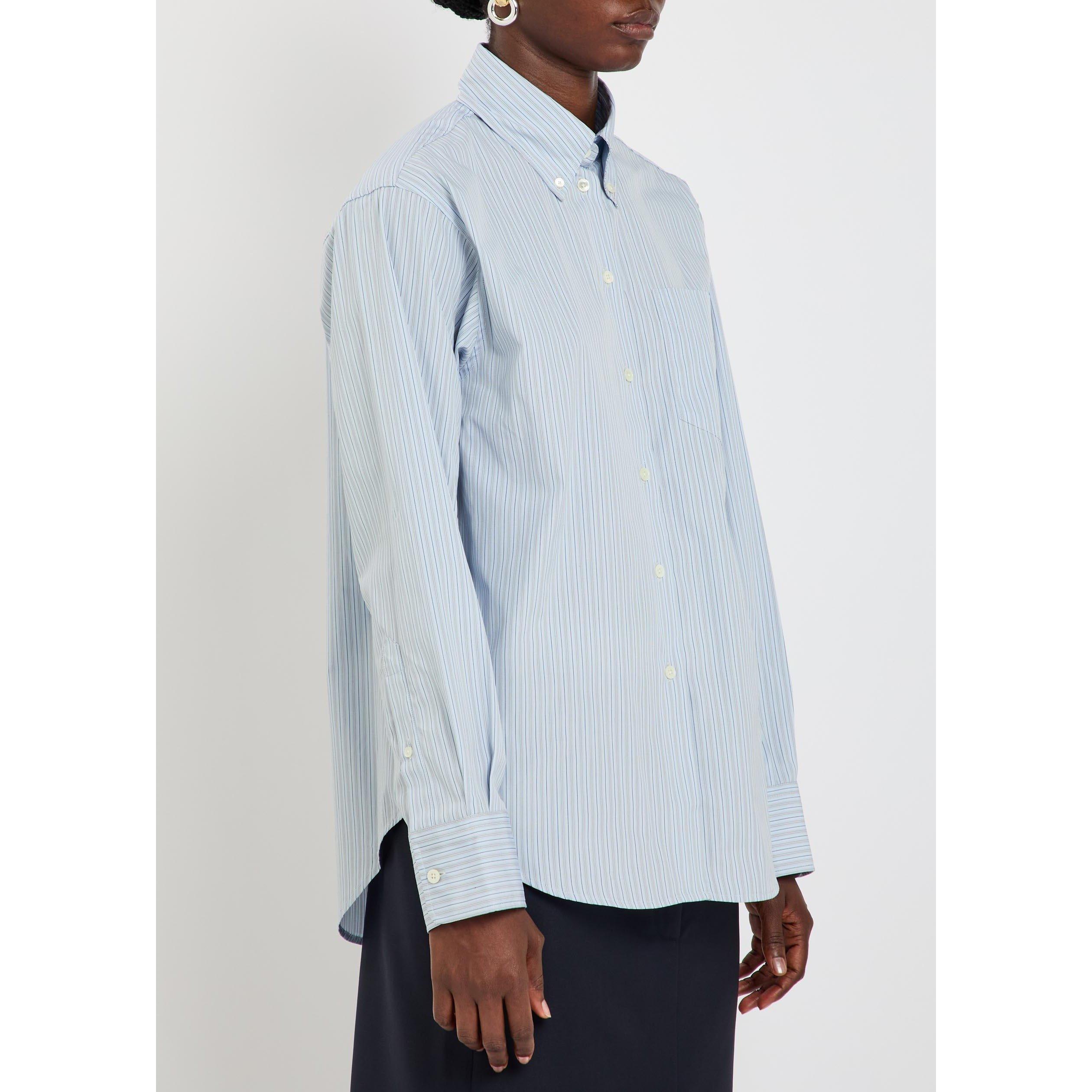 WHITE AND OTHER - Rohe - Women's Striped Cotton Relaxed-Fit Oxford Shirt - 2