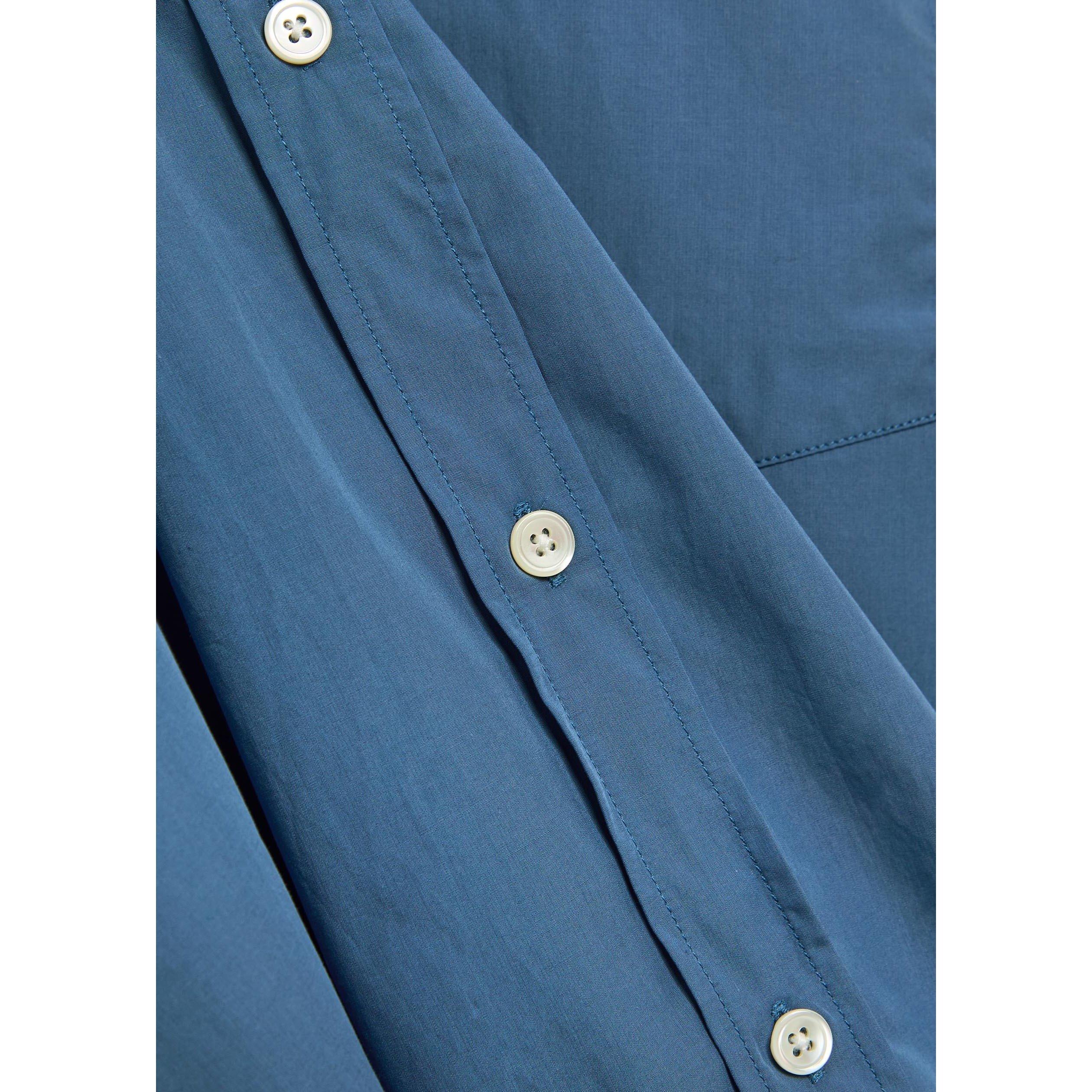 BLUE - Rohe - Women's Plain Cotton Long-Sleeve Shirt - 4