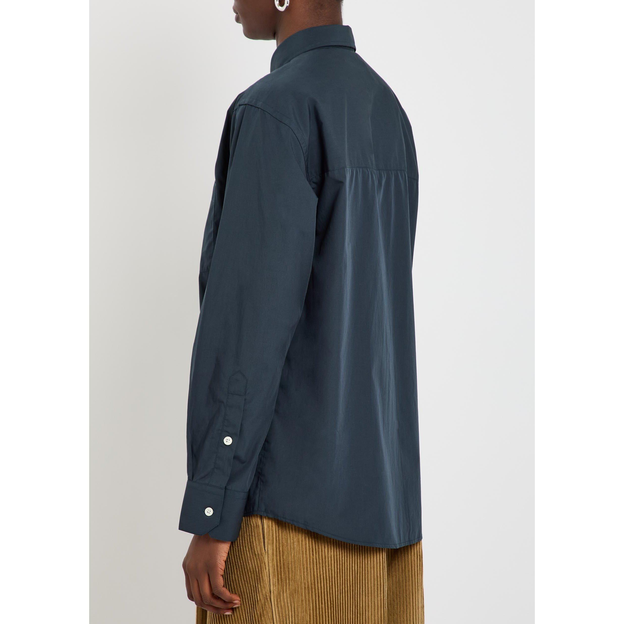 NAVY - Rohe - Women's Cotton Long-Sleeve Shirt - 3