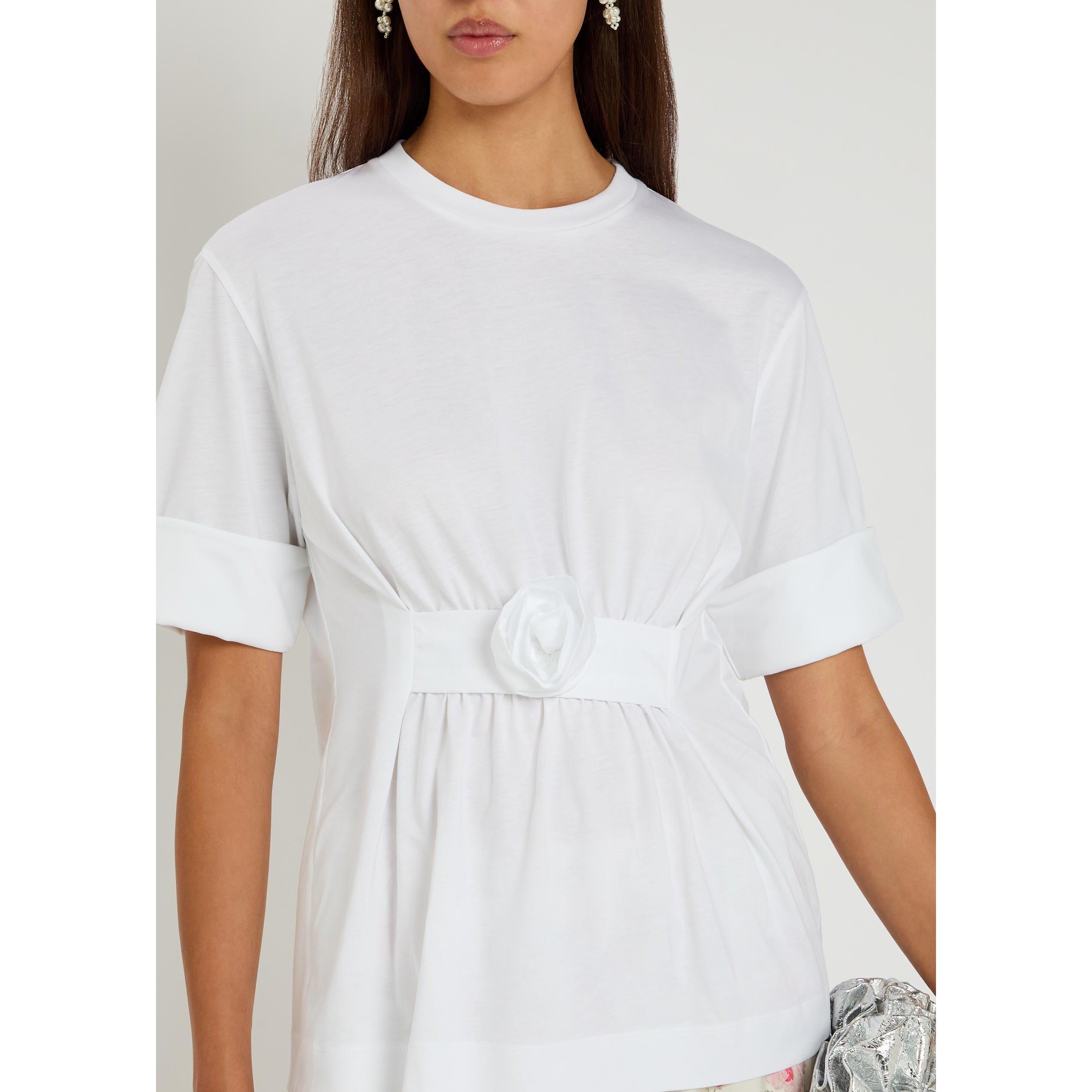 WHITE - Simone Rocha - GATHERED ROSE WIRE SLEEVE BOY - 4