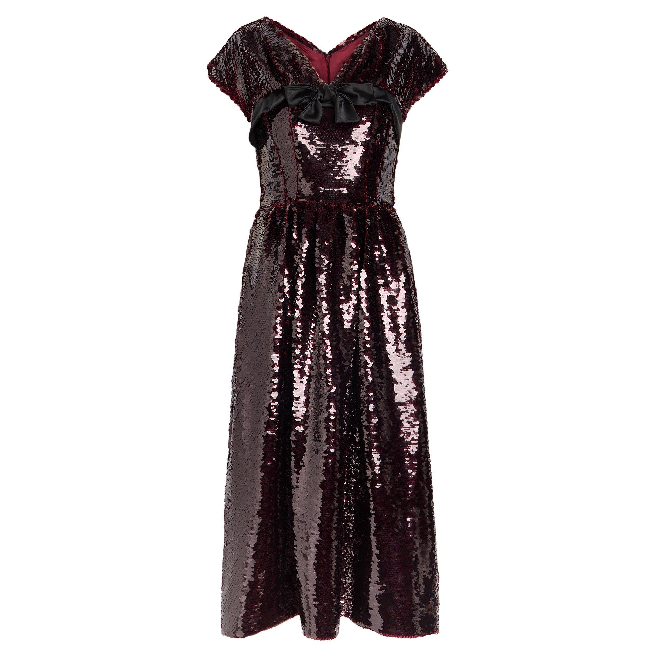 RED - Simone Rocha - GATHERED SLEEVE FLARE DRESS - 1