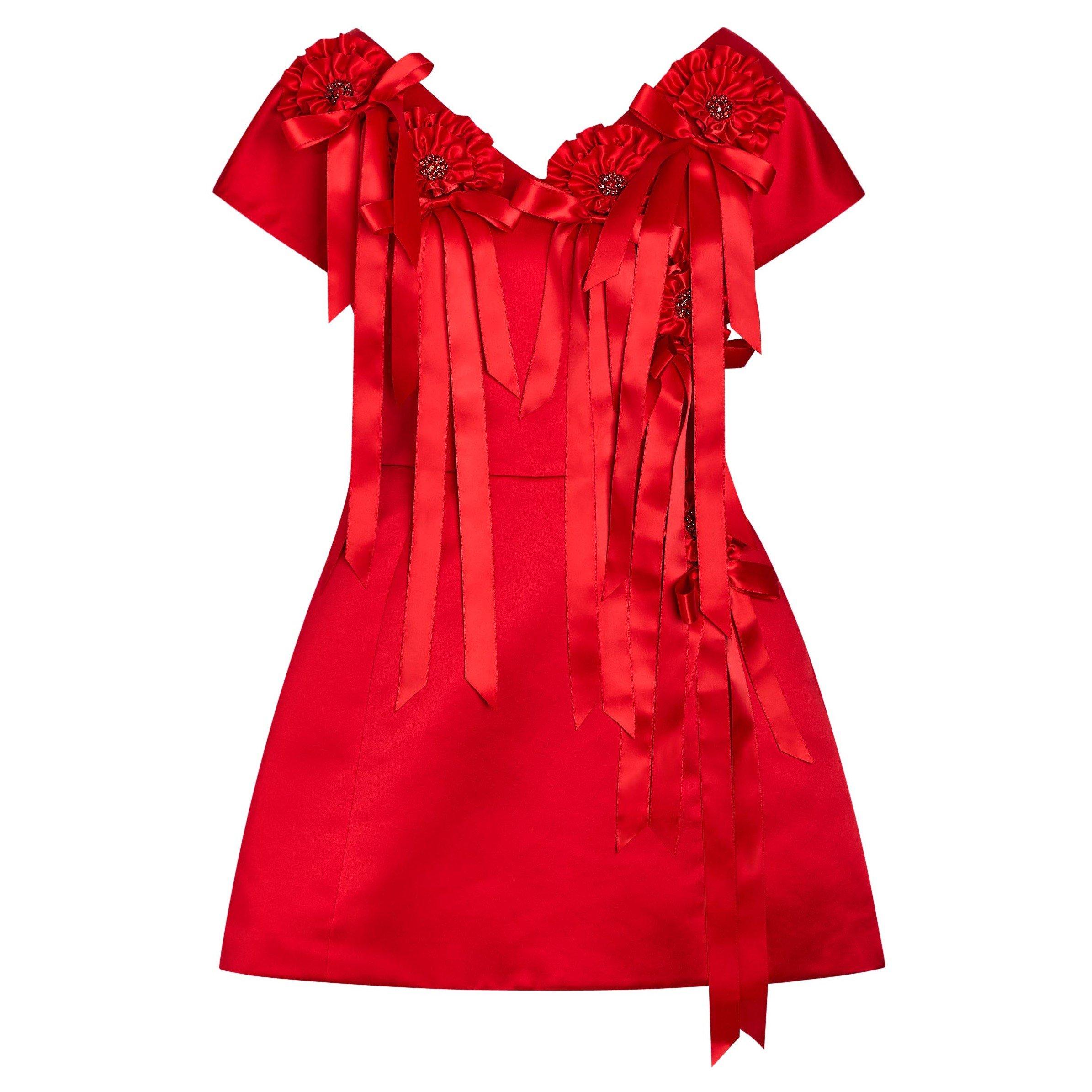 RED - Simone Rocha - RUFFLE ROSETTE PORTRAIT MINI D