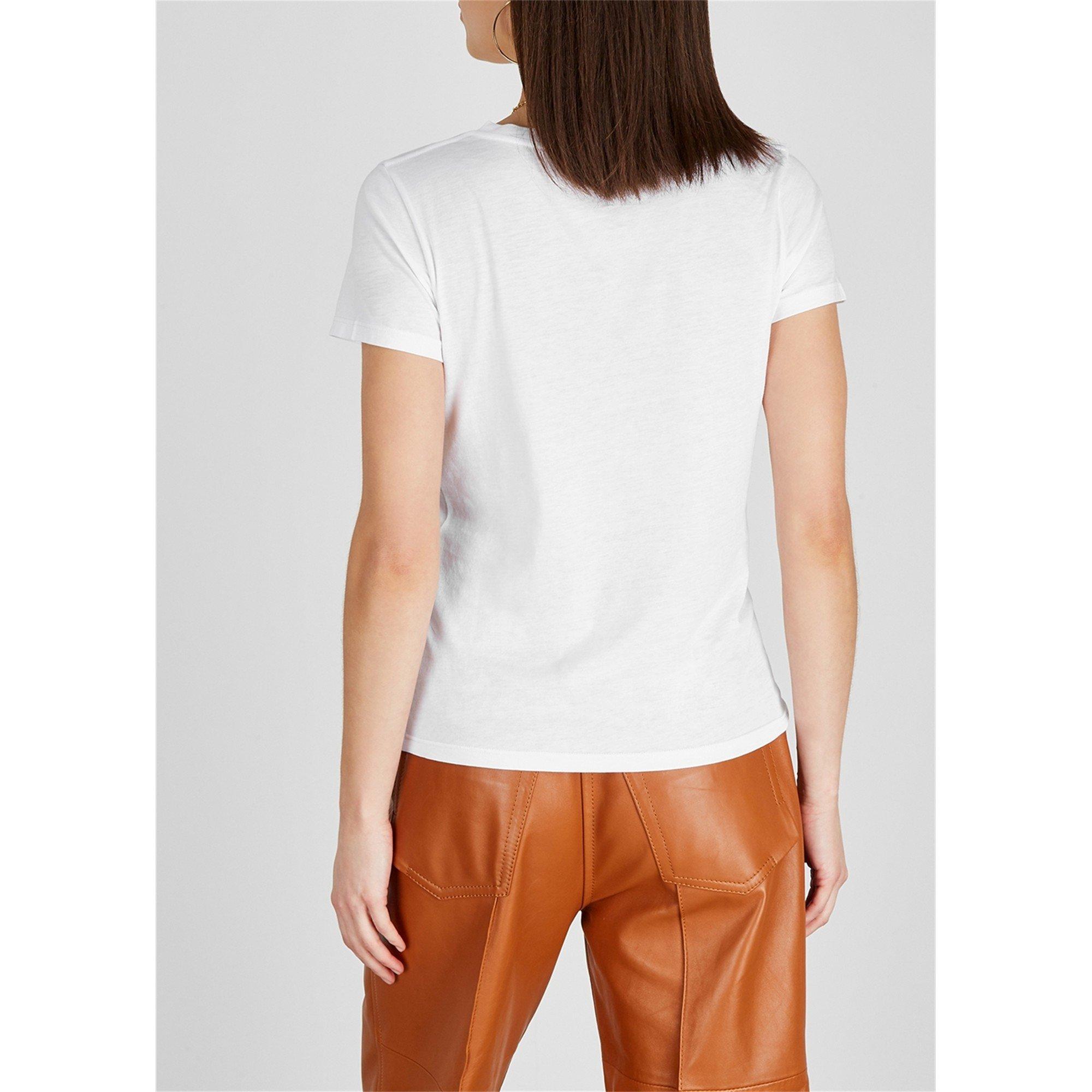 WHITE - Vince - TEE ESSENTIAL V NK TEE - 3