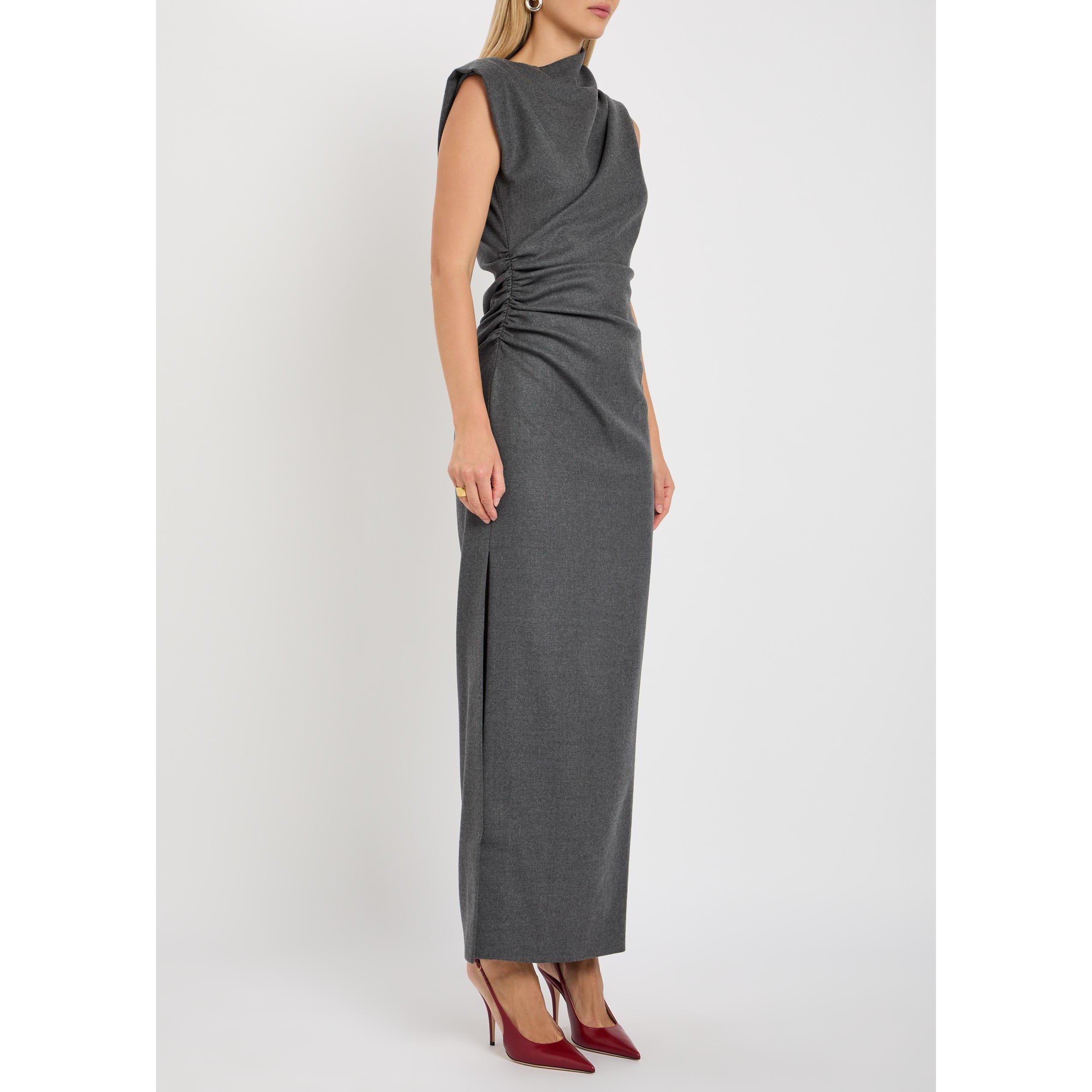 GREY - Armarium - MELISSA DRESS IN VIRGIN WOOL - 2