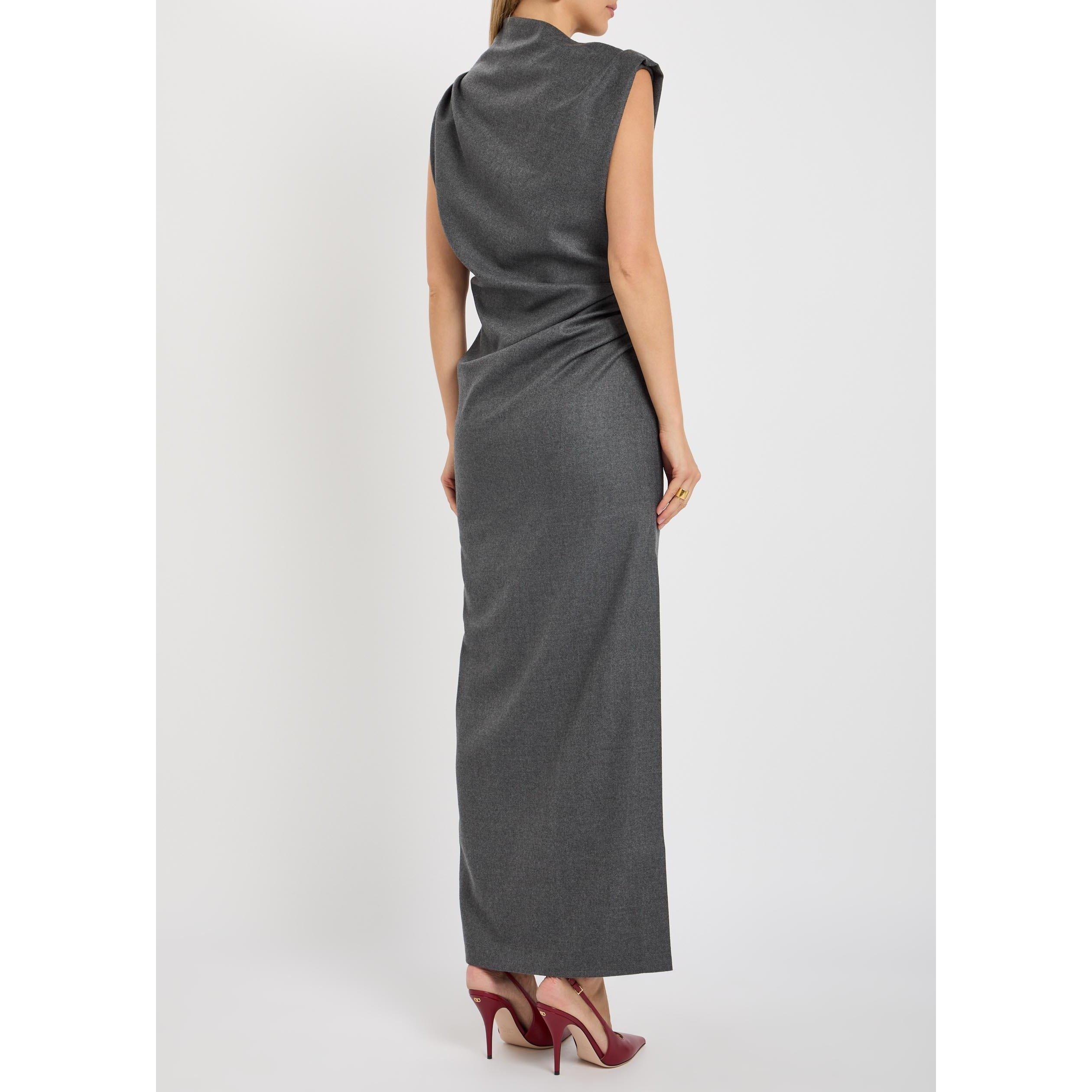 GREY - Armarium - MELISSA DRESS IN VIRGIN WOOL - 3
